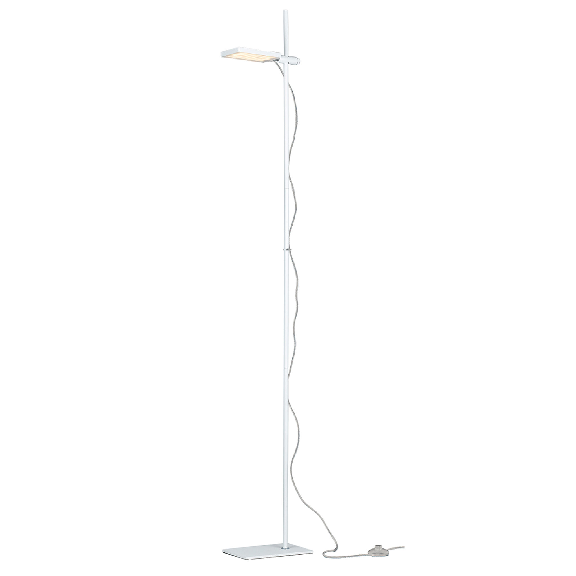 BOOK LED floor lamp in white aluminium with adjustable diffuser - Luce Ambiente e Design