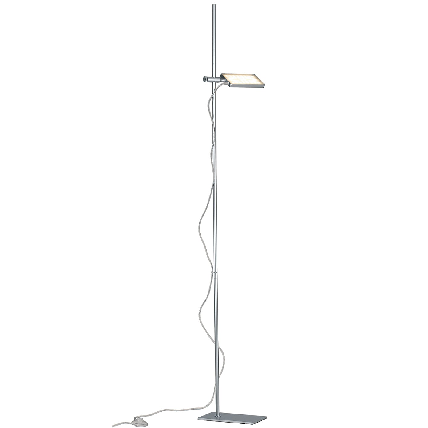 BOOK LED floor lamp in grey aluminium with adjustable diffuser - Luce Ambiente e Design