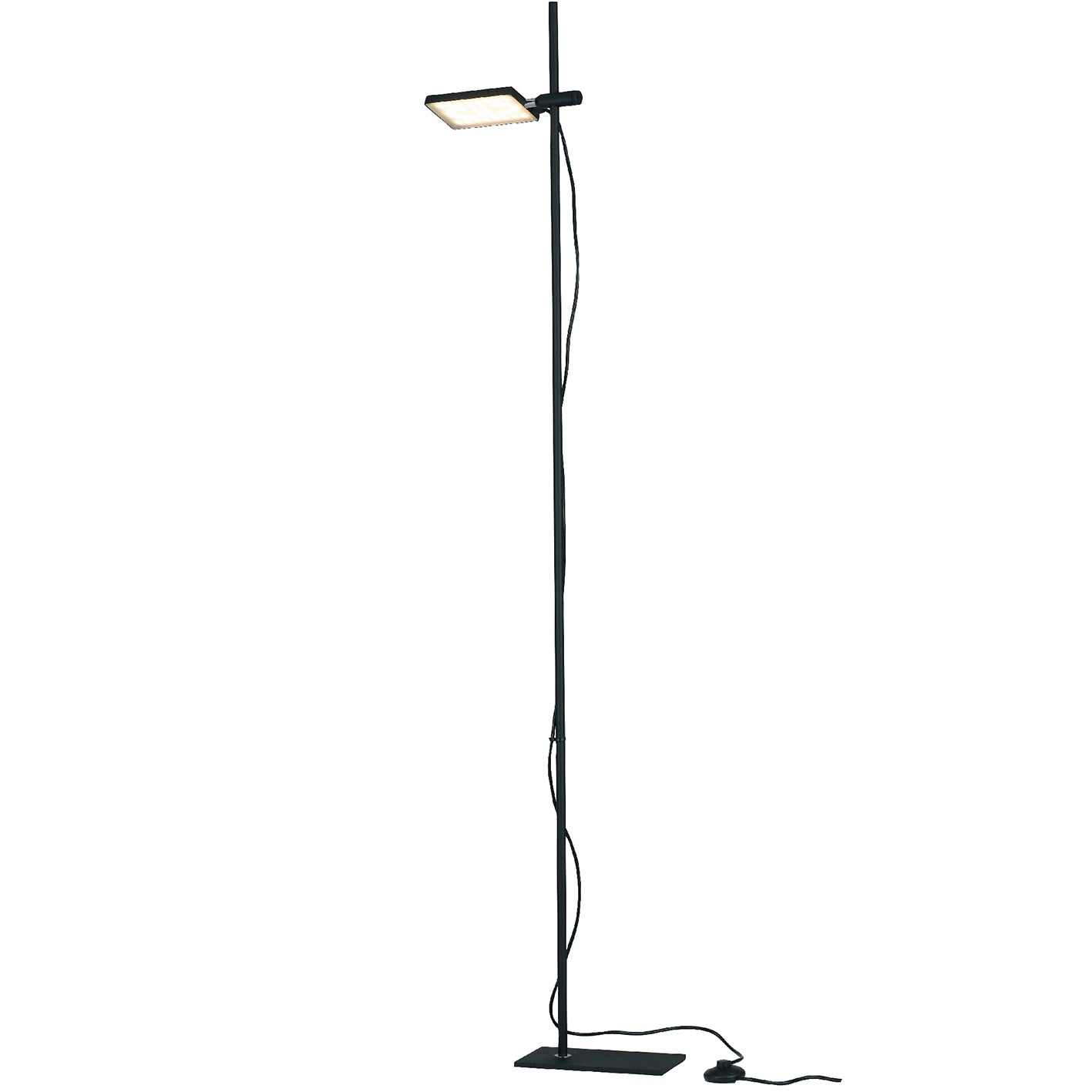 BOOK LED floor lamp in black aluminium with adjustable diffuser - Luce Ambiente e Design