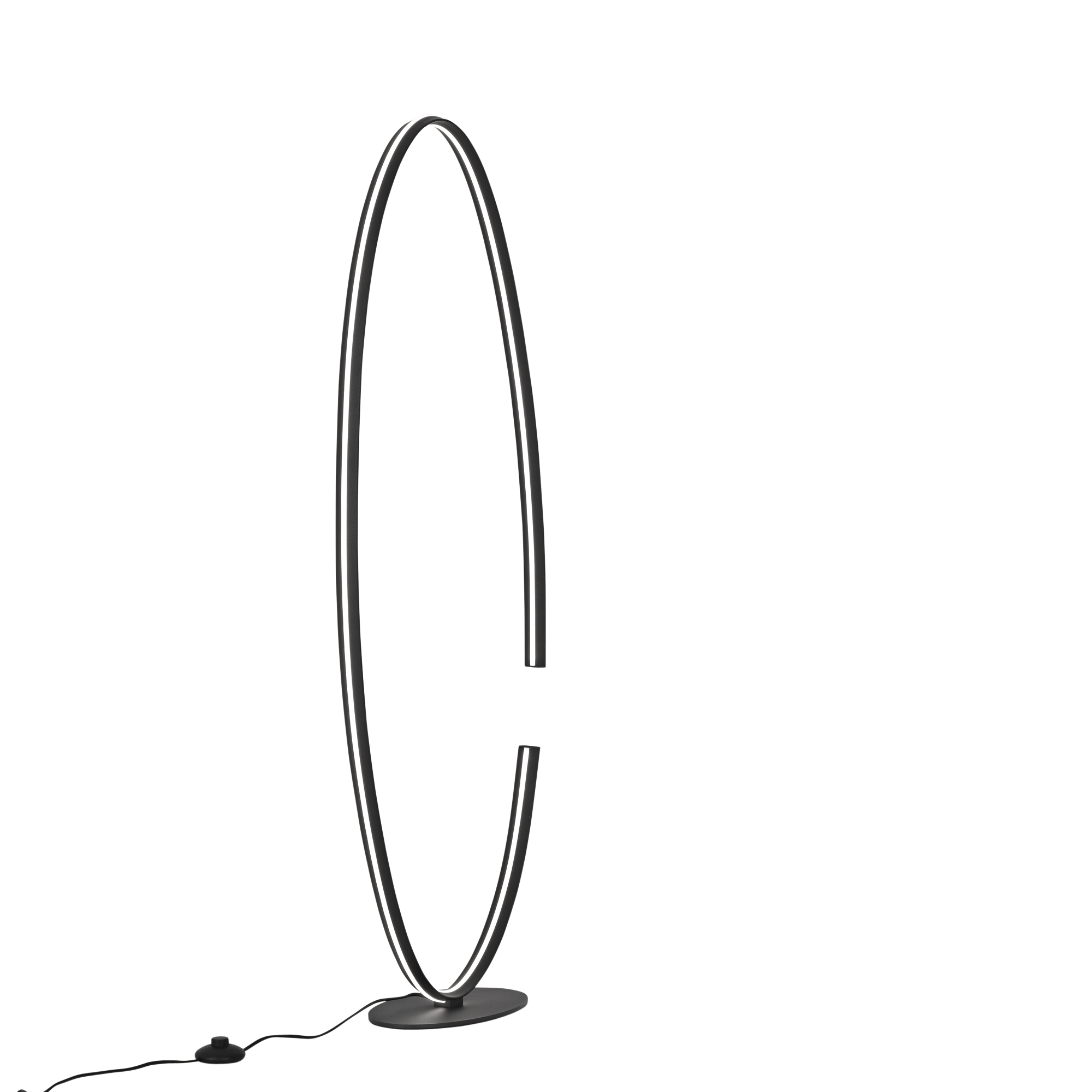 CLARKE LED floor lamp in black aluminium 3000K (warm light) - Luce Ambiente e Design