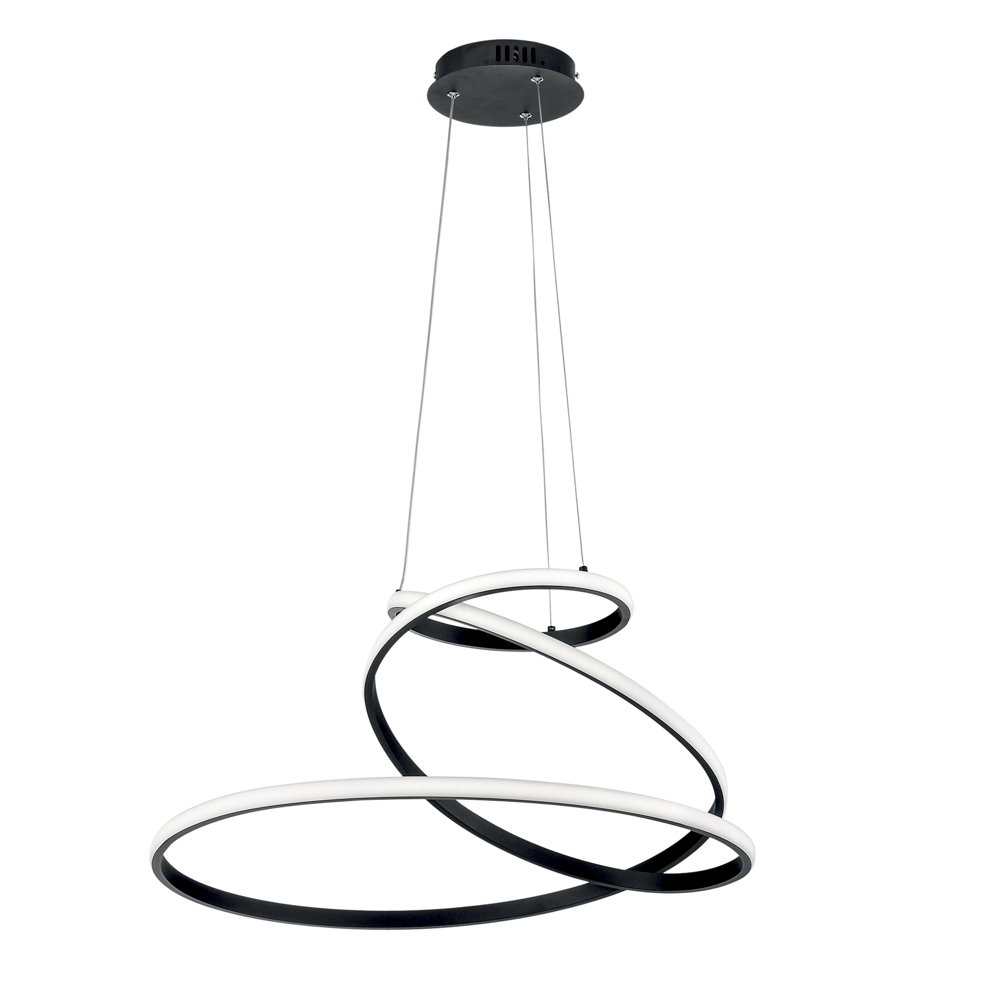 SOSPENSIONE LED COASTER NERA 60W 8000LM CCT 60X28X150CM - Luce Ambiente e Design