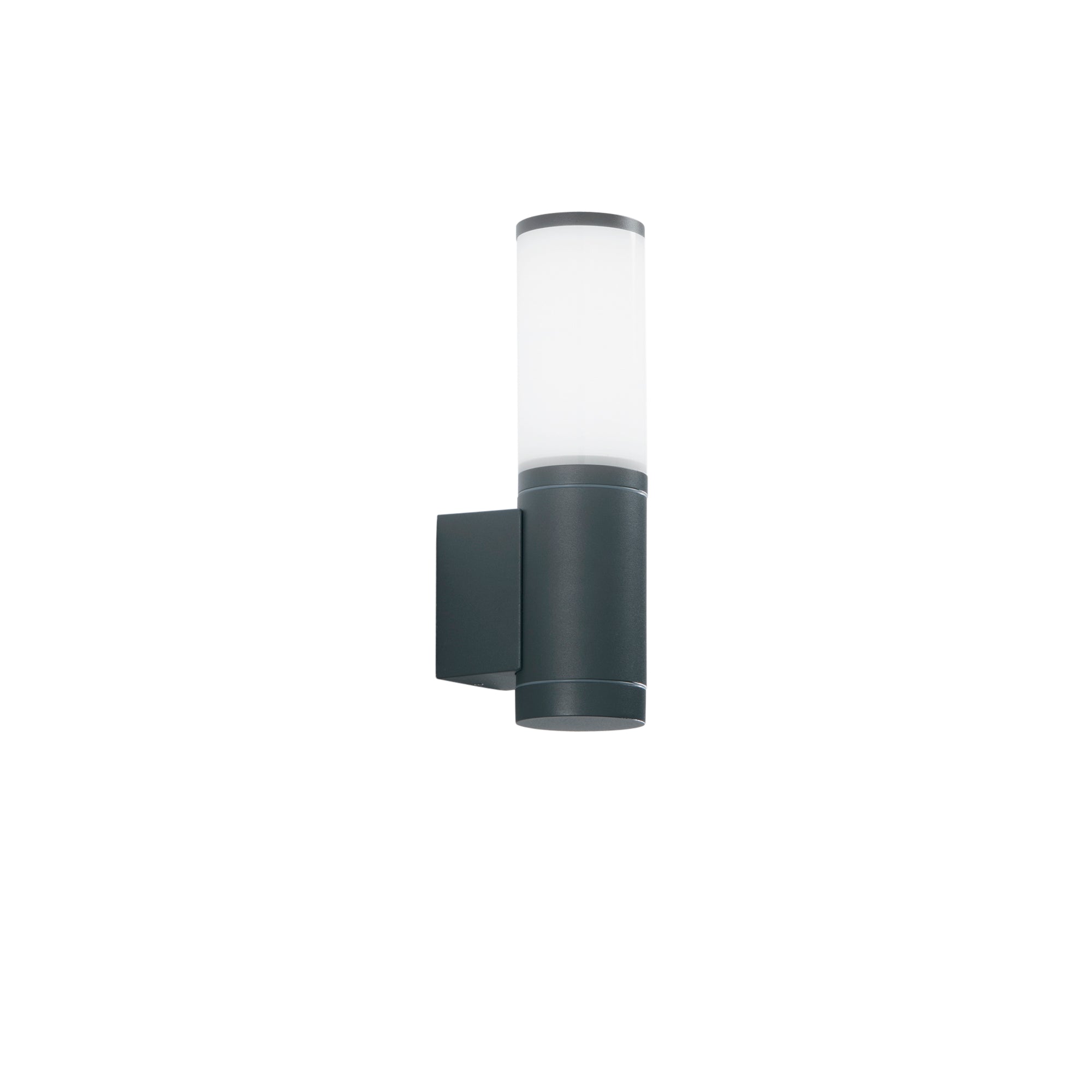 DISCOVERY cylindrical anthracite outdoor LED wall light 13W natural light - Intec