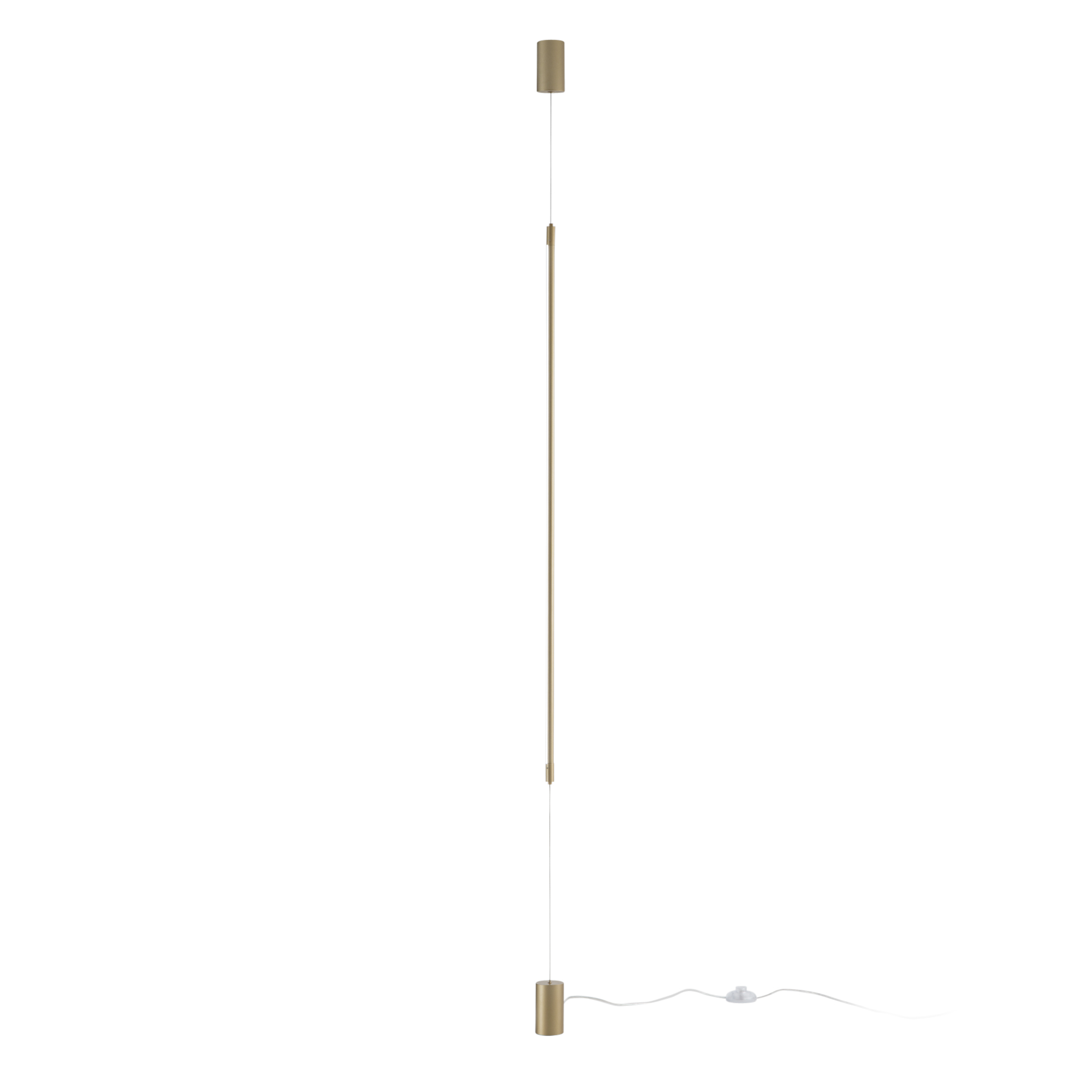 GRAVITY LED arc floor lamp in gold metal, adjustable position and height, CCT - Luce Ambiente e Design