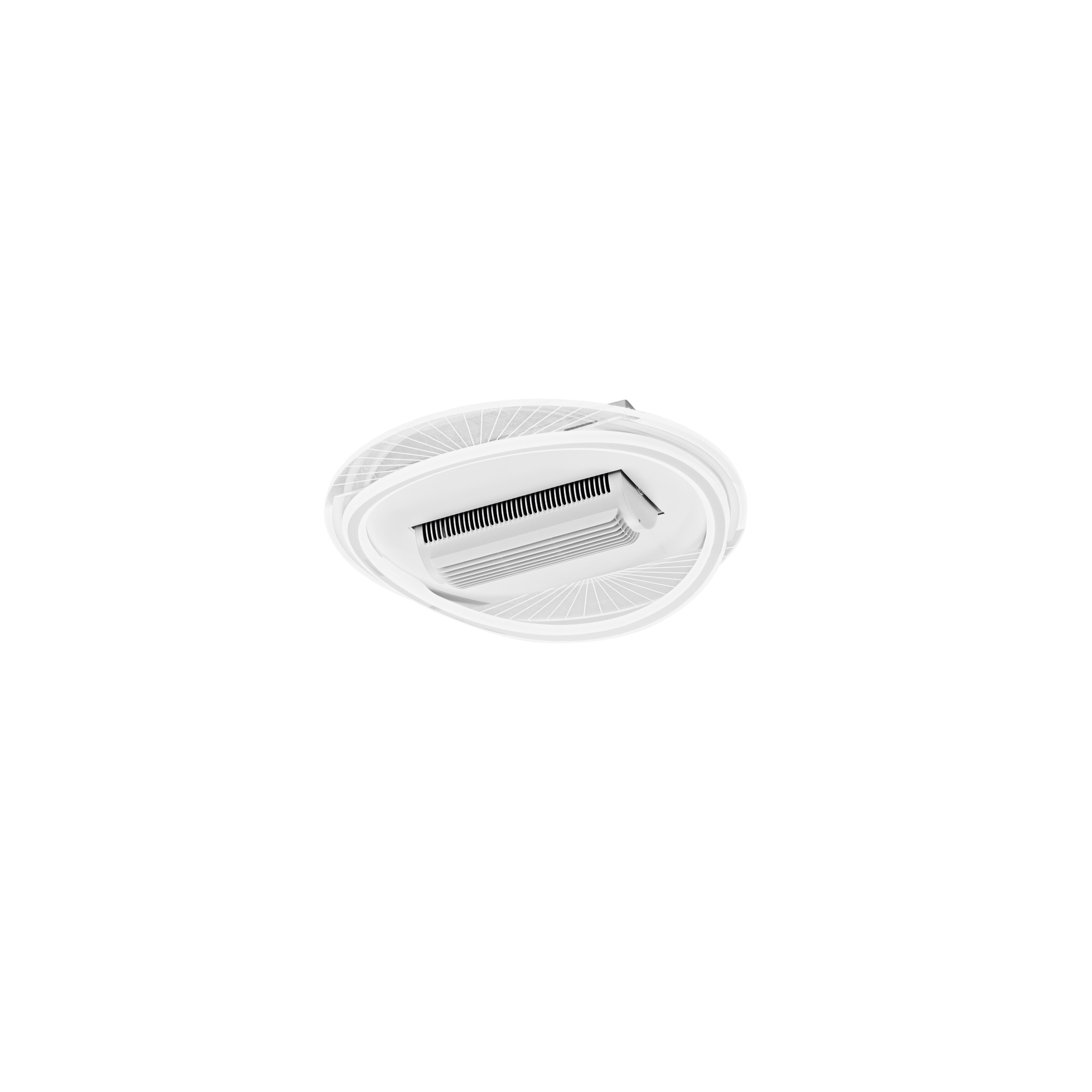 PLAFONIERA LED VENTILATORE HERON SENZA PALE BIANCO 48W 5280LM CCT 55X14,5CM - Intec