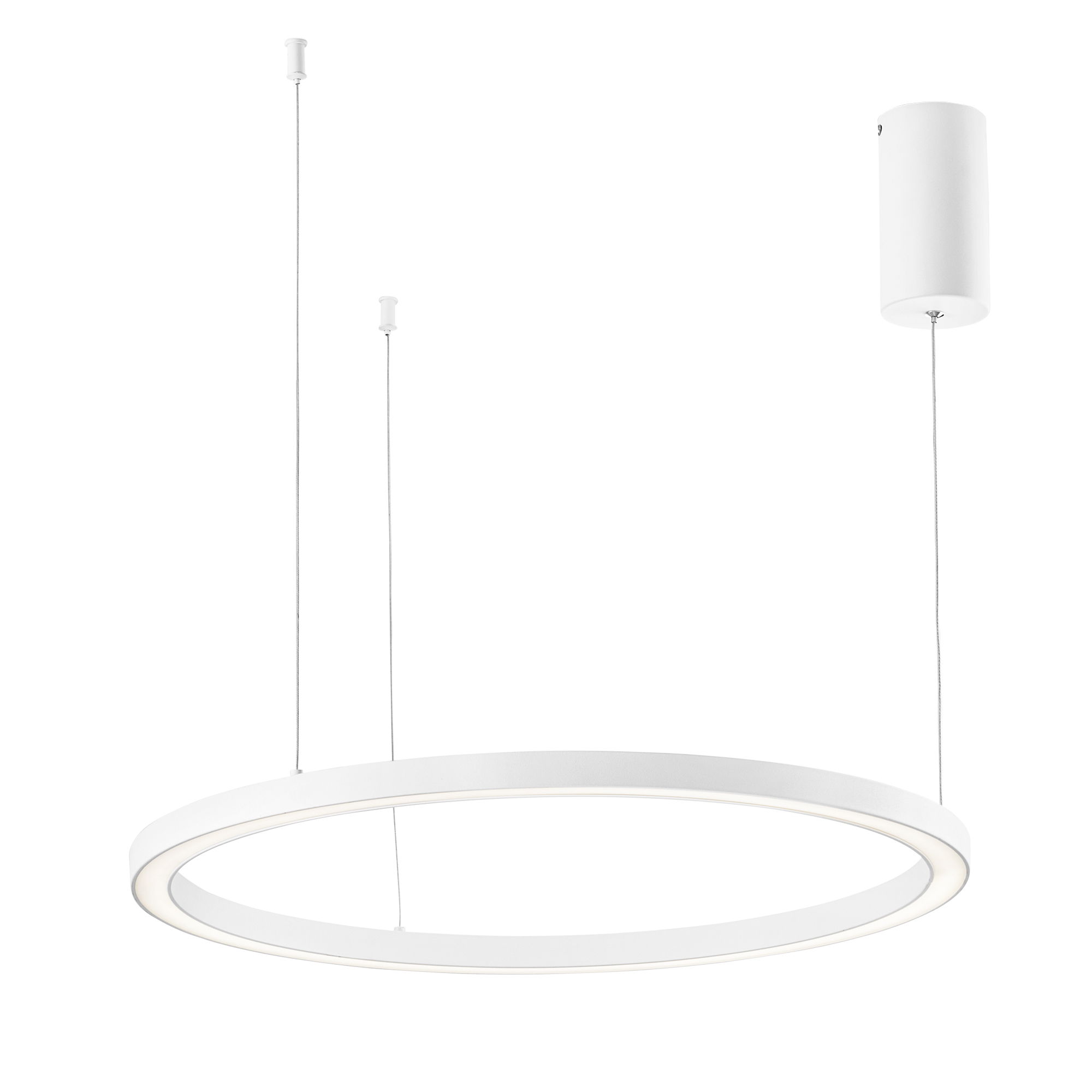 SOSPENSIONE LED HOOP BIANCA 60W 9000LM CCT 120X120X150CM - Luce Ambiente e Design
