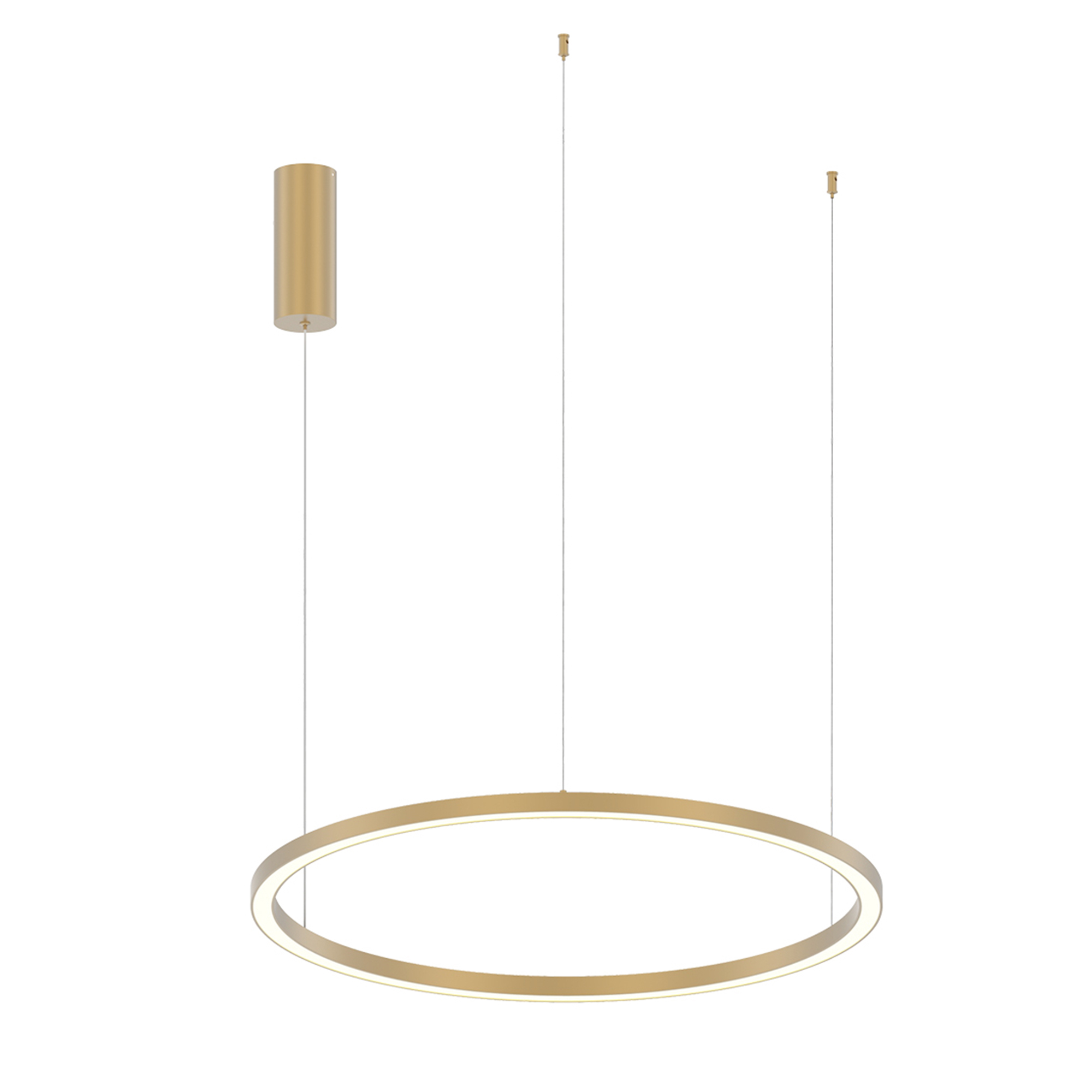 SOSPENSIONE LED HOOP ORO 40W 6000LM CCT 80X80X150CM - Luce Ambiente e Design