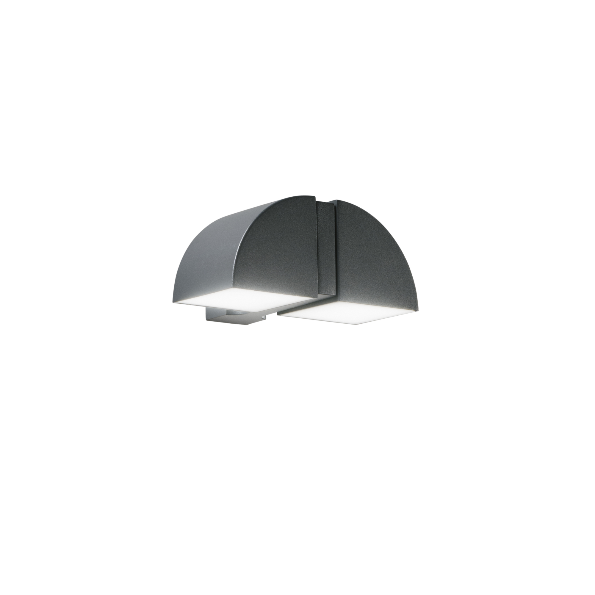 APPLIQUE LED IDEM ANTRACITE IN ALLUMINIO 8W 840LM 4000K IP44 20,2X9X15,3CM - Intec