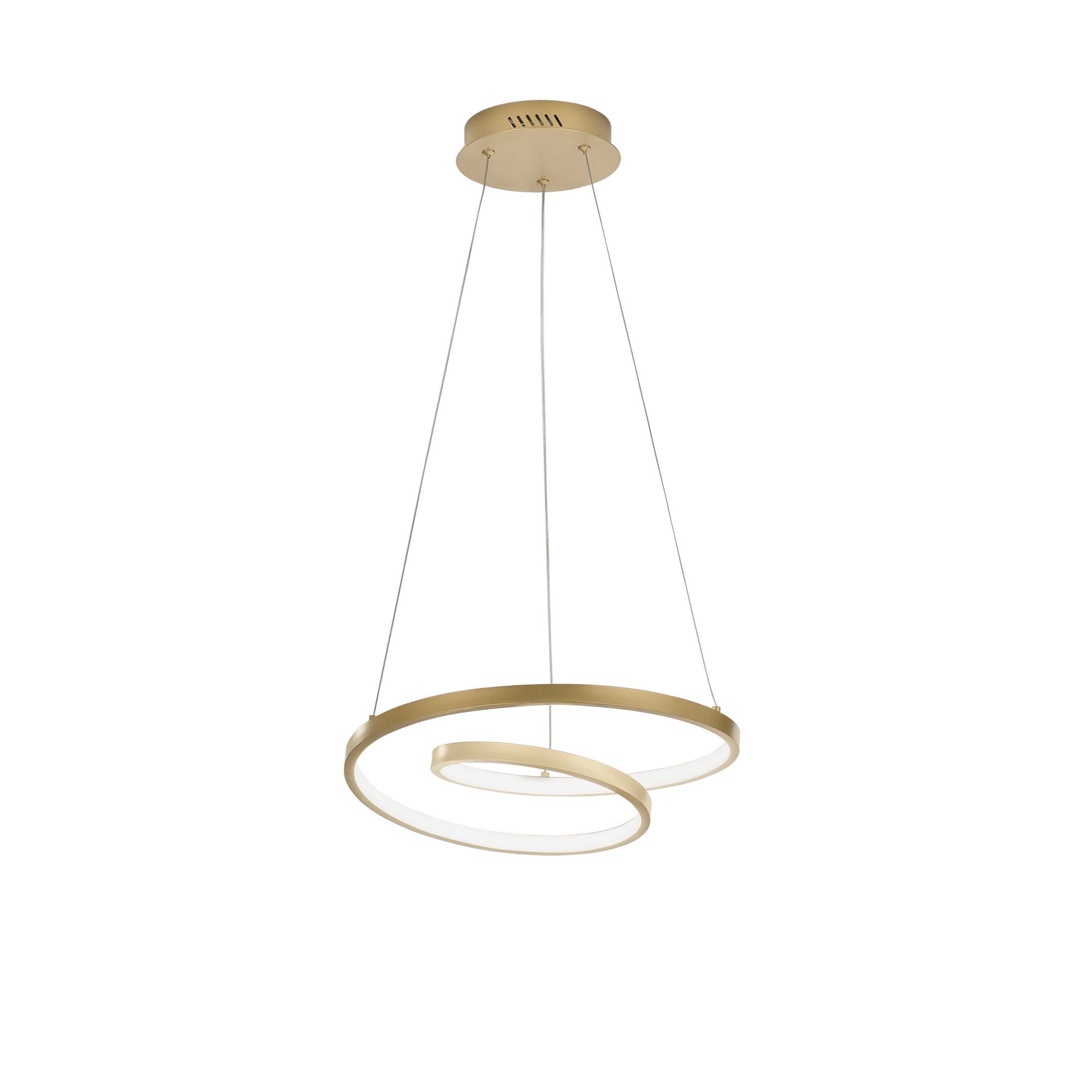 SOSPENSIONE LED LIEVE ORO 30W 4000LM CCT 40X6,5X150CM - Luce Ambiente e Design