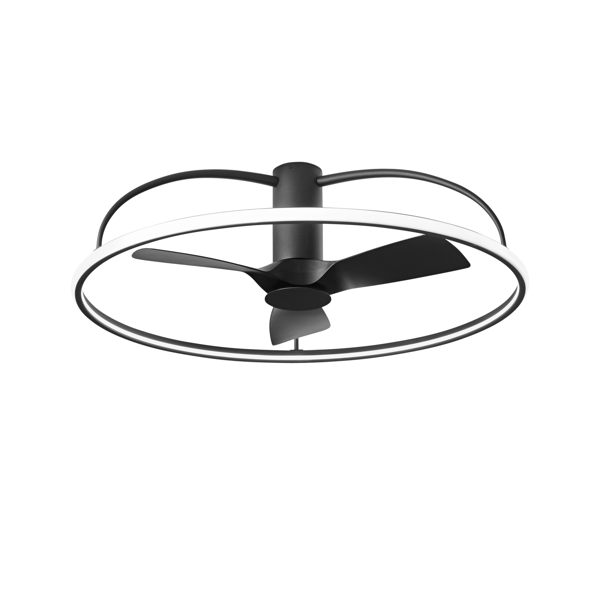 PLAFONIERA LED VENTILATORE MAGNUS NERO 80W 9400LM CCT 100X31,5CM - Intec