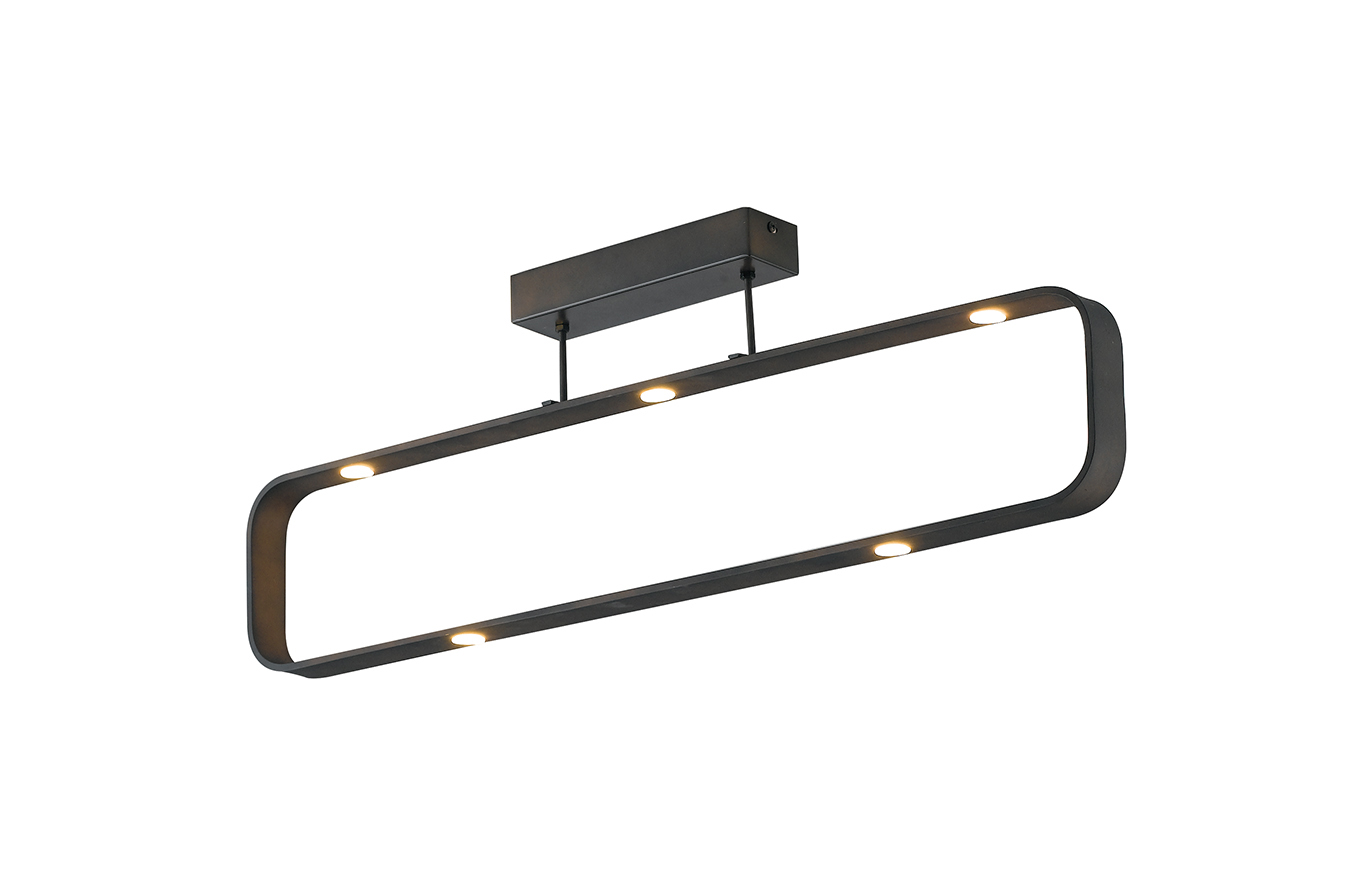 PLAFONIERA LED MOKA MARRONE 35W 2940LM 4000K 80X16X26CM - Luce Ambiente e Design