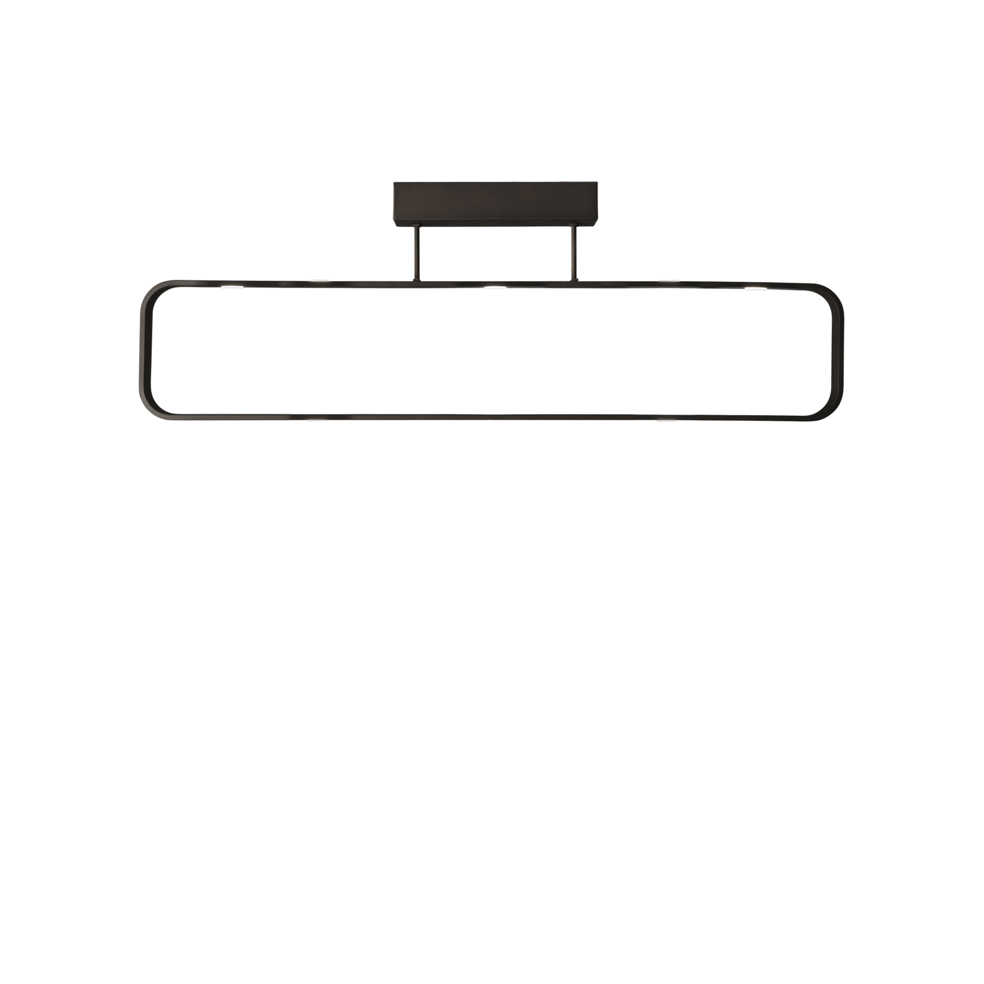 PLAFONIERA LED MOKA MARRONE 35W 2940LM 3000K 80X16X26CM - Luce Ambiente e Design