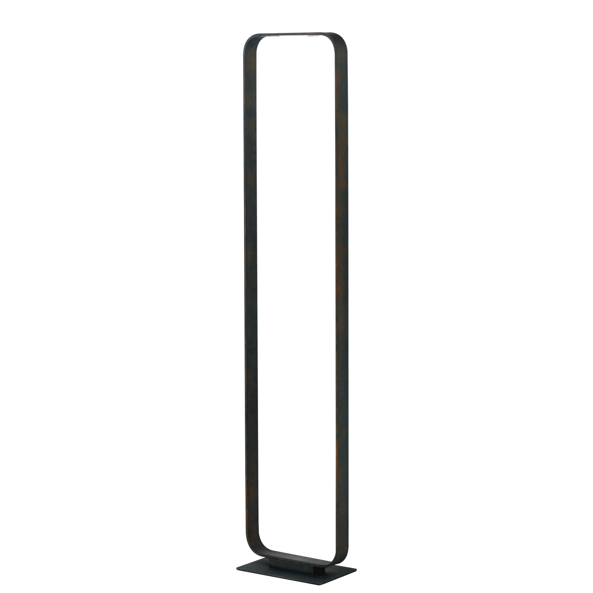 MOKA floor lamp in brown aluminium with 2 LEDs, 3000K (warm light) - Luce Ambiente e Design