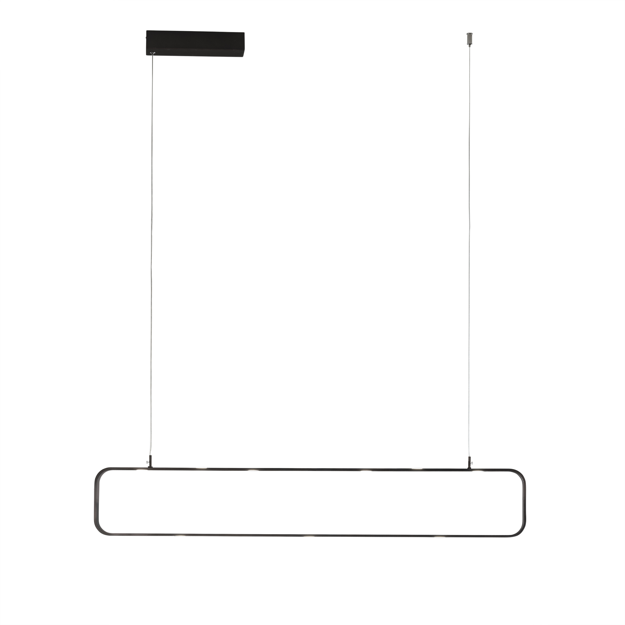 SOSPENSIONE LED MOKA MARRONE 45W 3780LM 3000K DIMMERABILE 100X4X120CM - Luce Ambiente e Design