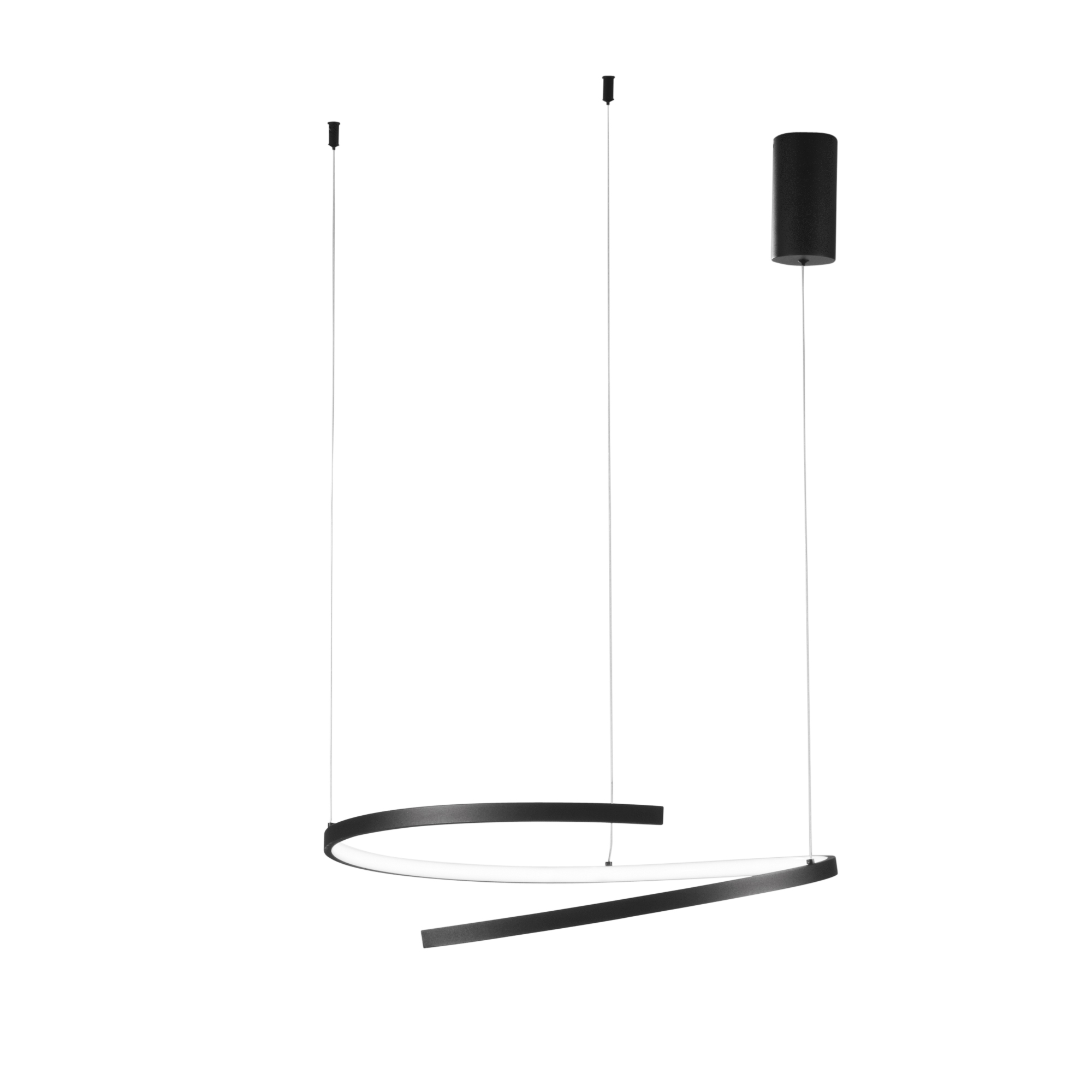 SOSPENSIONE LED MOMA NERA 38W 6090LM CCT 60X12X150CM - Luce Ambiente e Design