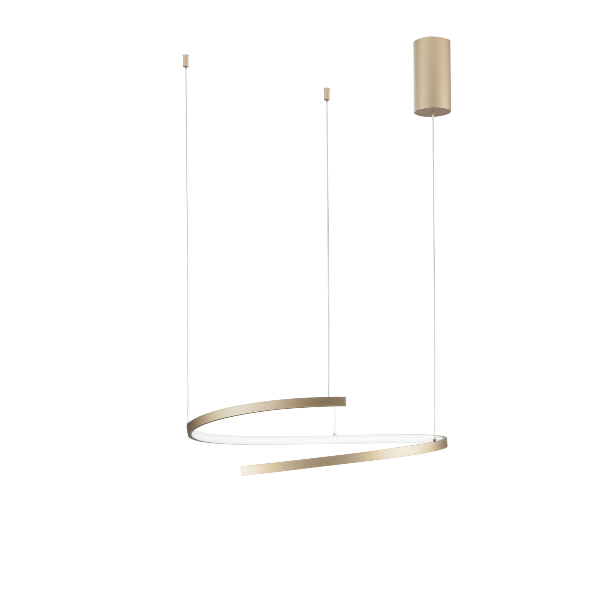 SOSPENSIONE LED MOMA ORO 38W 6090LM CCT 60X12X150CM - Luce Ambiente e Design