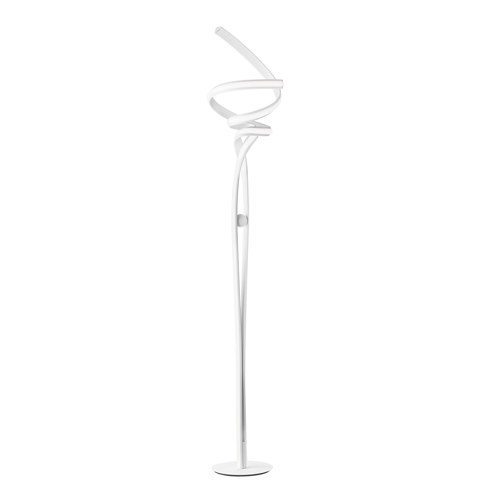 MYSTRAL LED floor lamp in white aluminium with silicone diffuser, CCT - Luce Ambiente e Design