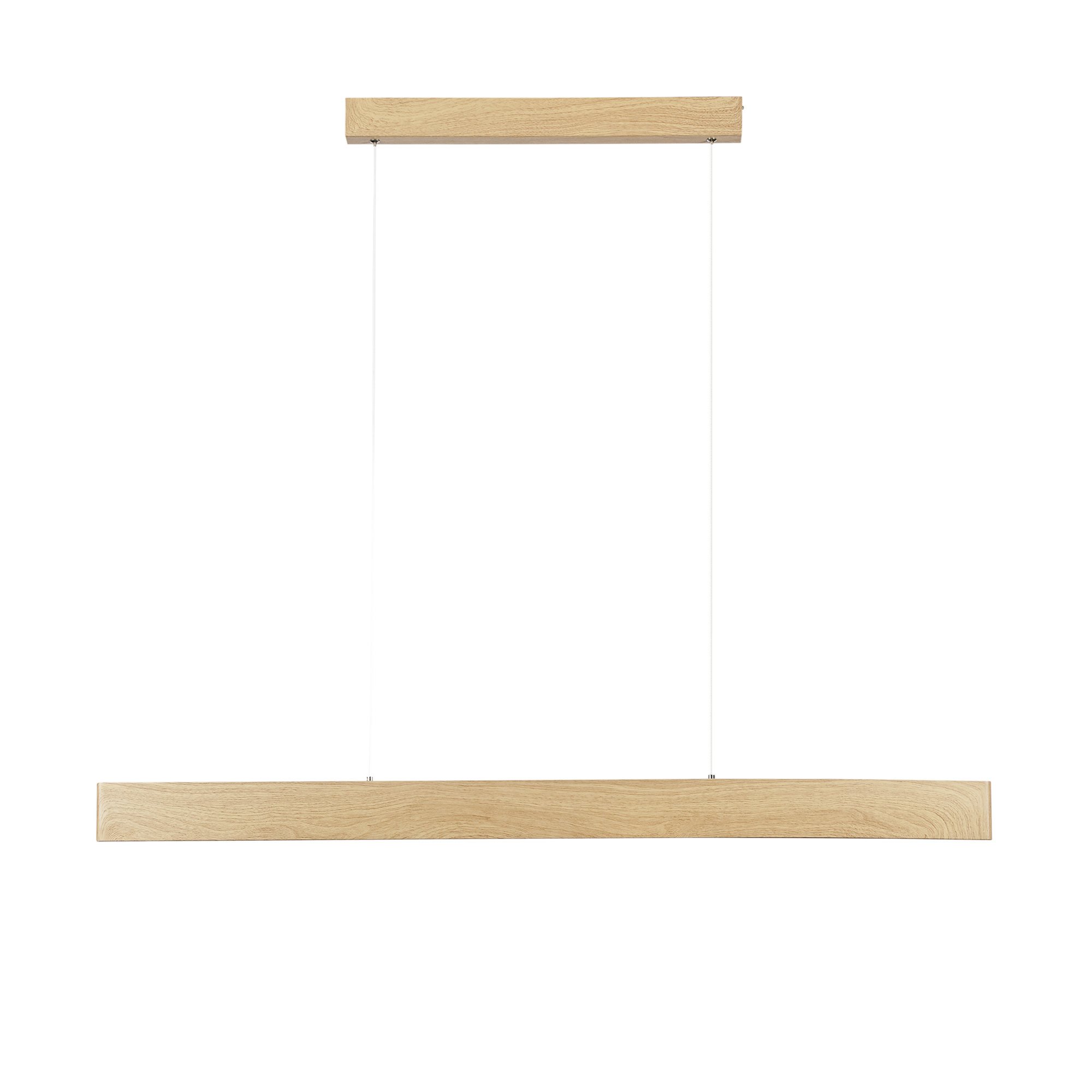 SOSPENSIONE LED NAVEL LEGNO 40W 6400LM CCT 121,5X8X150CM - Luce Ambiente e Design