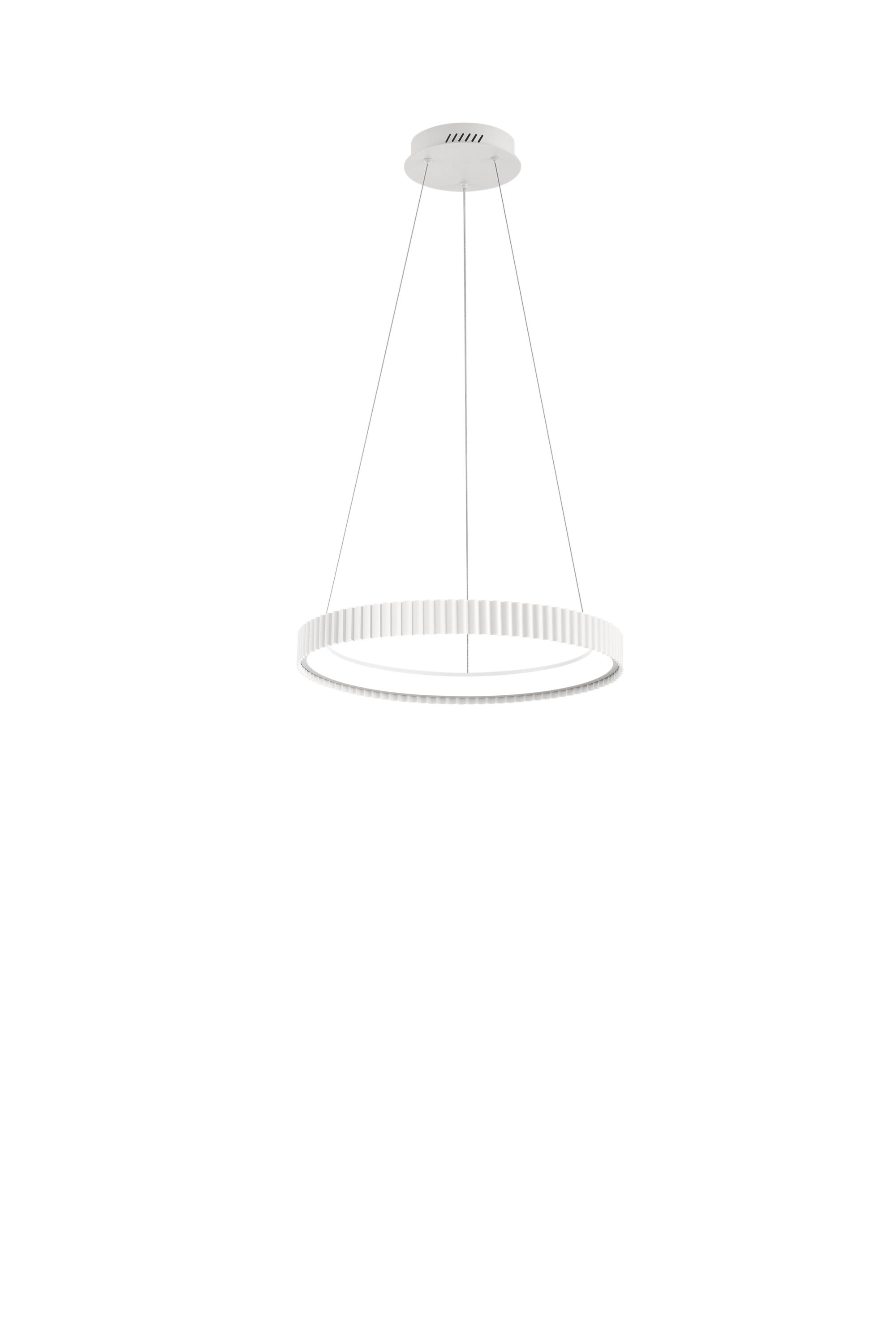 SOSPENSIONE LED NIKE BIANCA IN METALLO 40W 5840LM DIP-CCT 2700/3200/4000K D49,5XH5CM - Luce Ambiente e Design