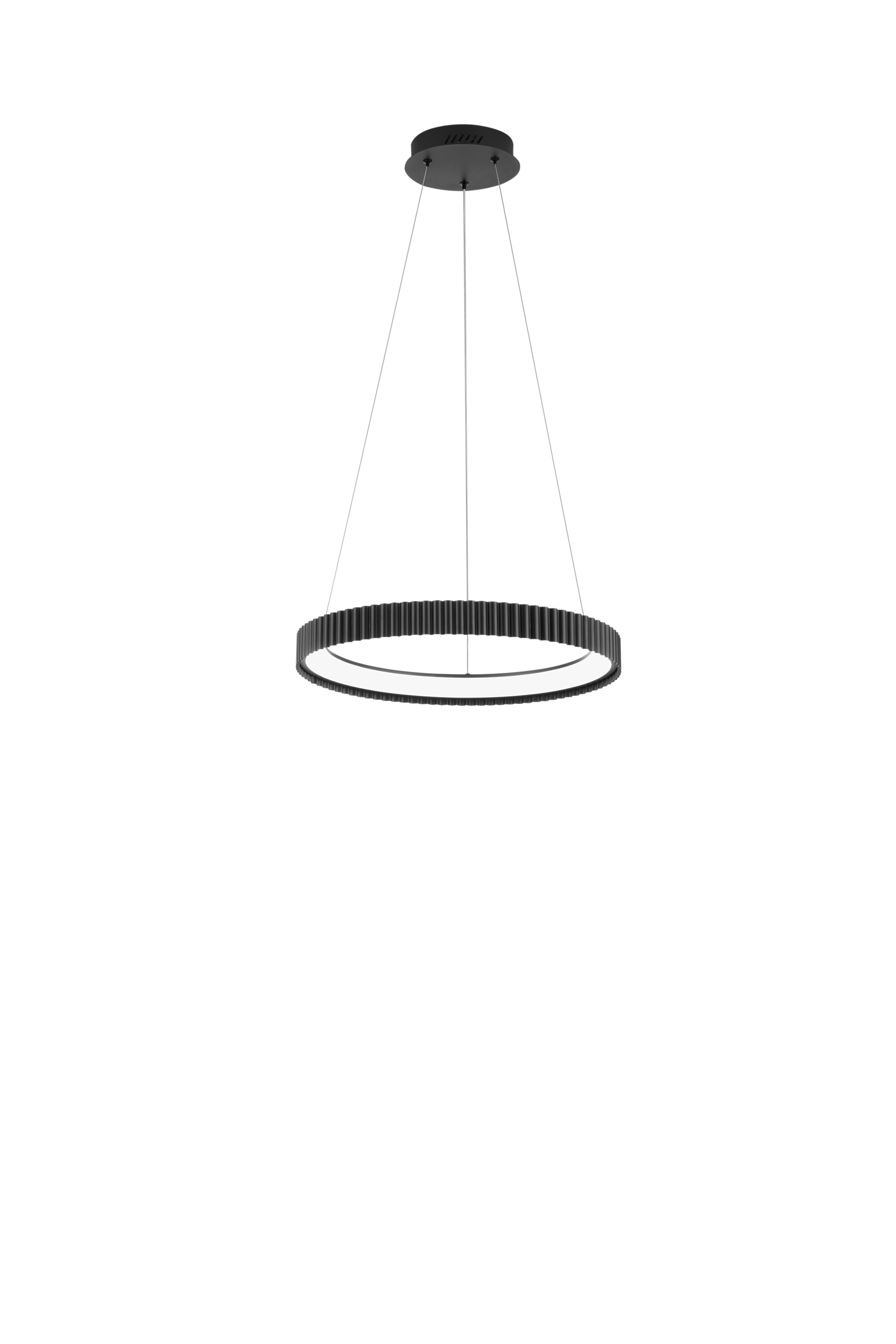 SOSPENSIONE LED NIKE NERA IN METALLO 40W 5840LM DIP-CCT 2700/3200/4000K D49,5XH5CM - Luce Ambiente e Design