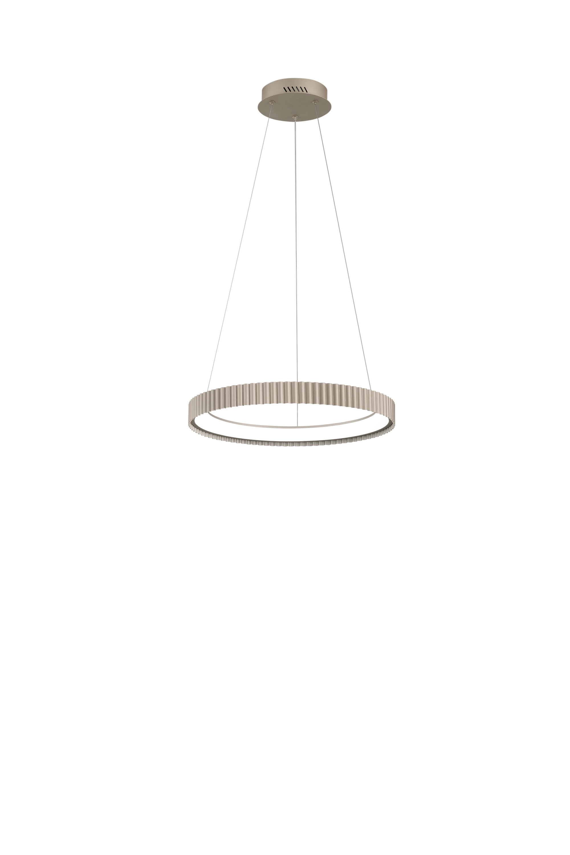 SOSPENSIONE LED NIKE ORO IN METALLO 40W 5840LM DIP-CCT 2700/3200/4000K D49,5XH5CM - Luce Ambiente e Design