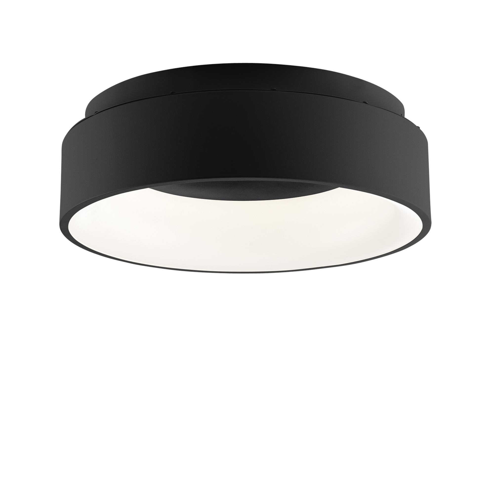 PLAFONIERA LED NOAH NERA 40W 5600LM CCT IP44 45X45X13CM - Luce Ambiente e Design