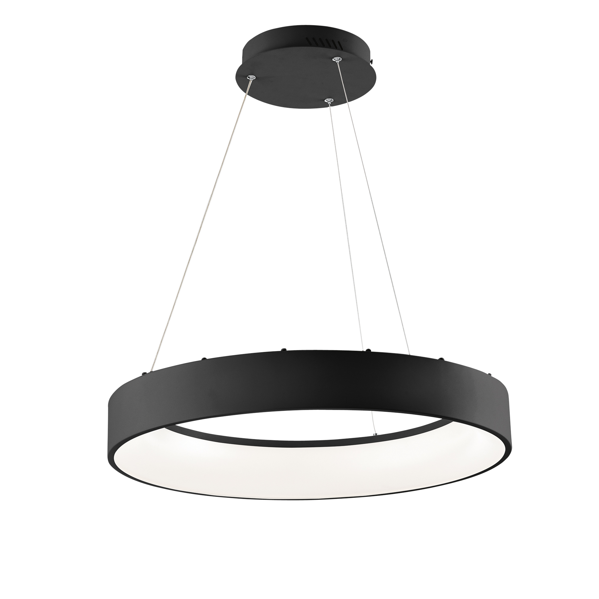 SOSPENSIONE LED NOAH NERA 60W 8000LM CCT 60X10X150CM - Luce Ambiente e Design