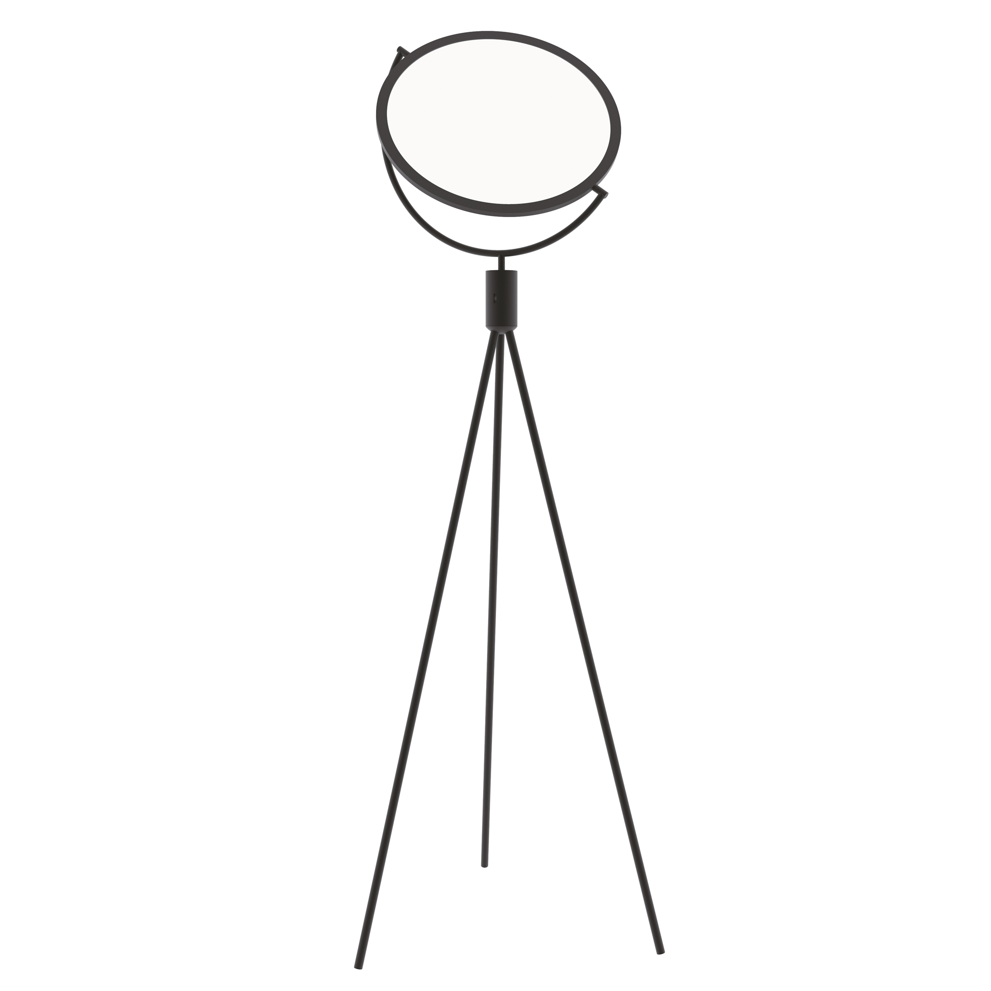 RADAR LED floor lamp in black metal with adjustable diffuser, CCT - Luce Ambiente e Design