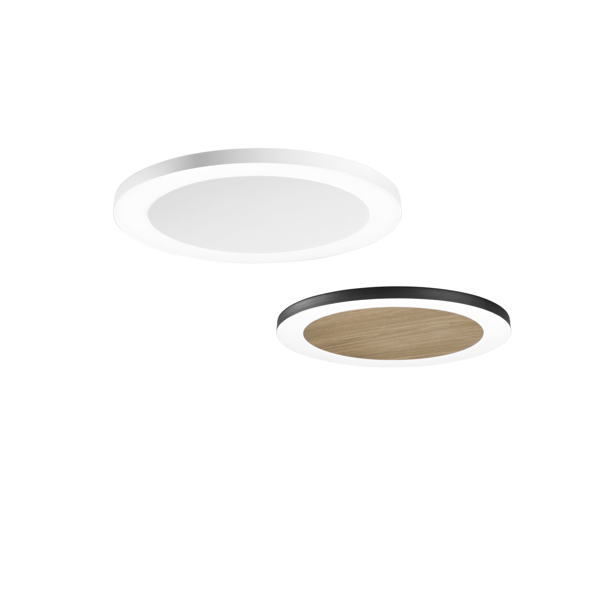 PLAFONIERA LED SAMSARA BIANCA/LEGNO 35W 5300LM CCT 40X4,2CM - Luce Ambiente e Design