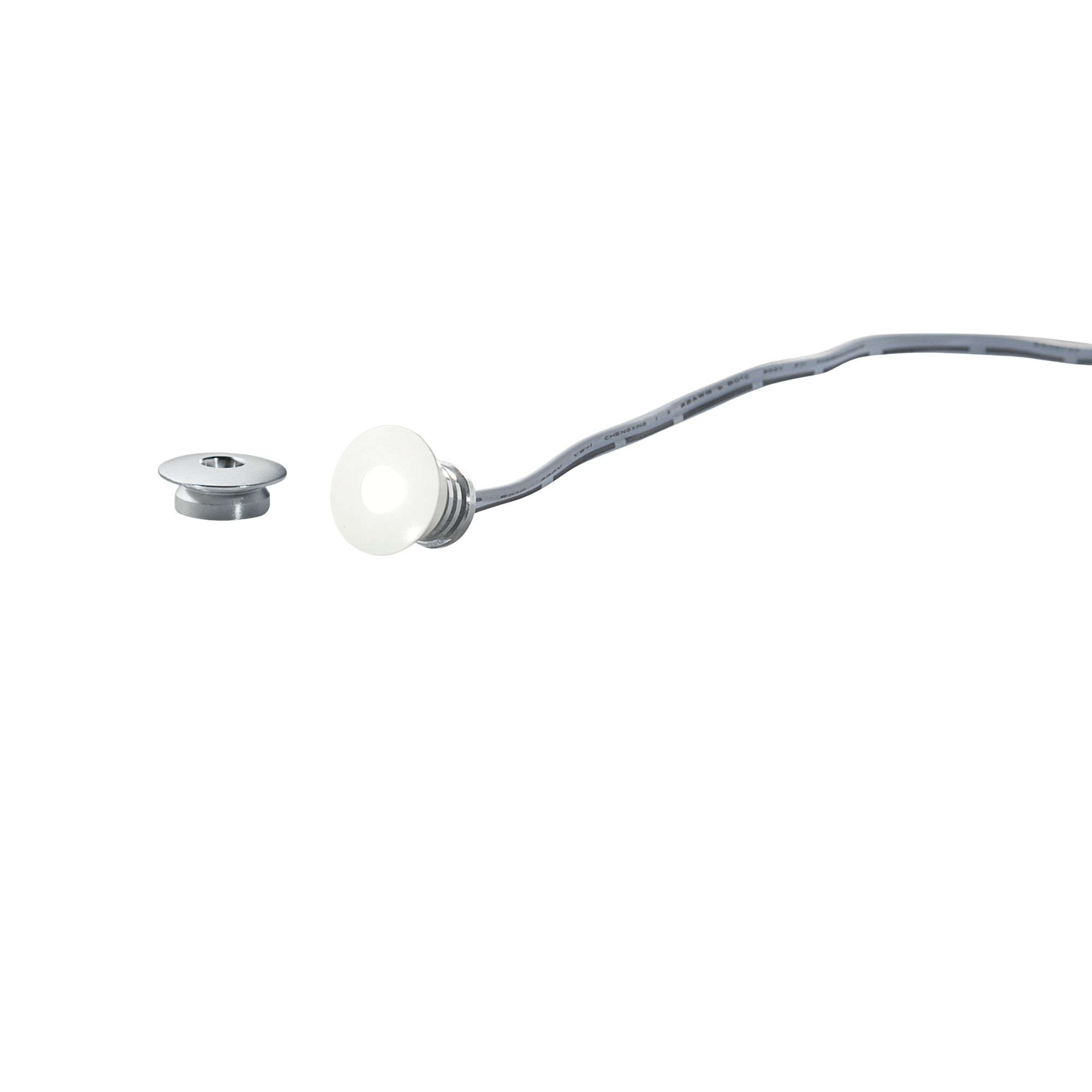 INCASSO LED STARLIGHT DC12V BIANCO E SILVER 0,2W 11LM 4000K CON GHIERA SILVER E BIANCA 1,8X1,4CM - Intec