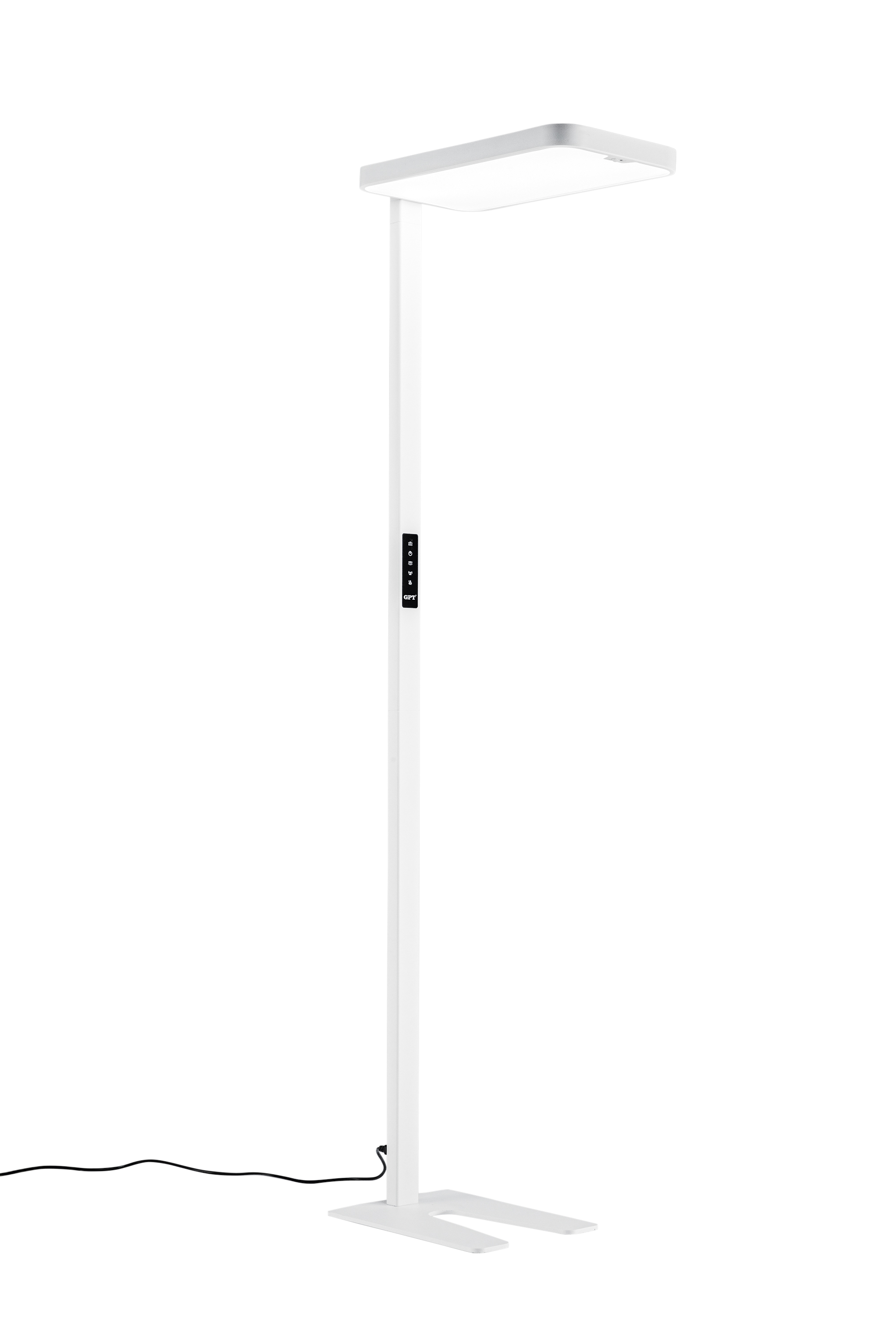 STEWART LED office floor lamp in aluminum with light sensor and remote control - INTEC
