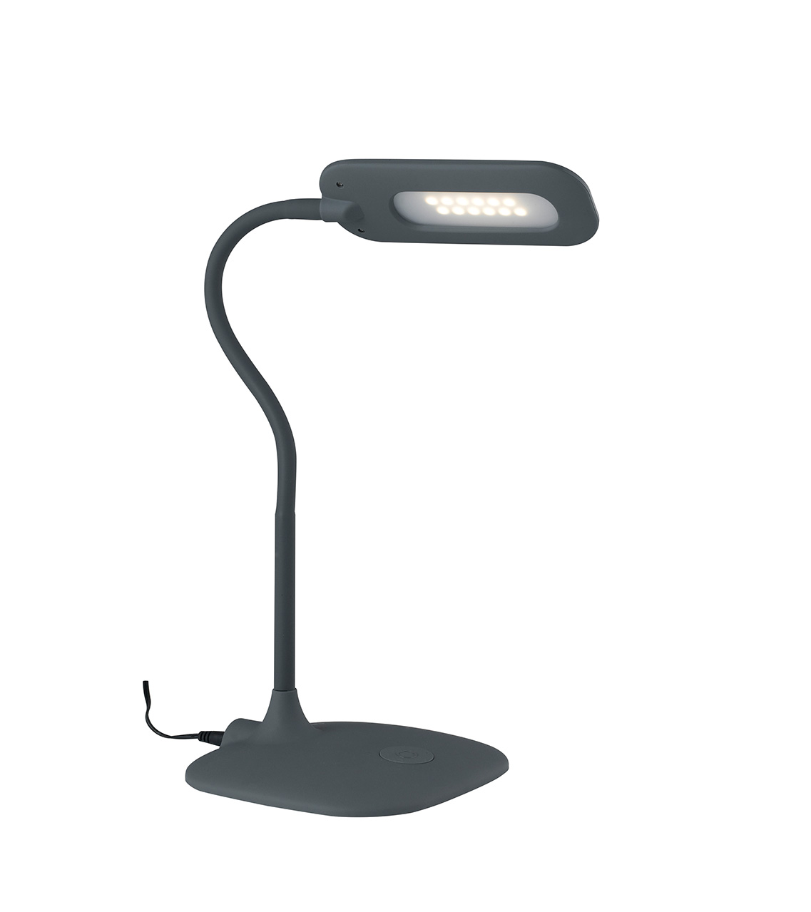 LAMPADA DA LETTURA LED DARWIN GRIGIA CON BRACCIO ORIENTABILE 4,8W 700LM 4000K DIMMERABILE 16X16X53,5 - Luce Ambiente e Design