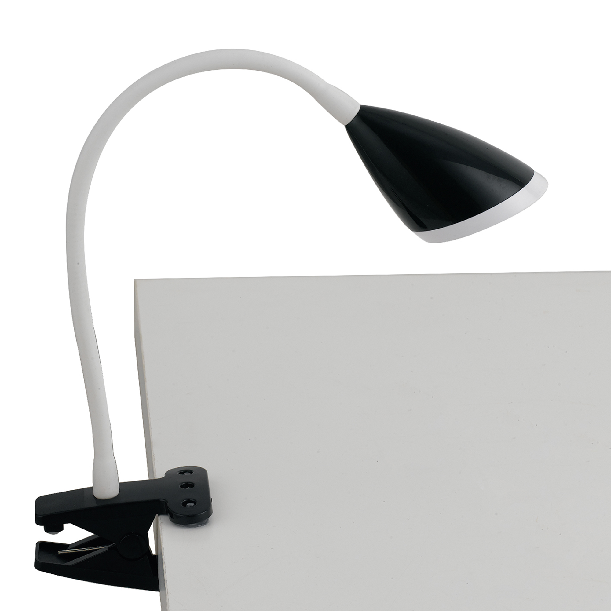 LAMPADA DA LETTURA LED HEGEL NERA CON PINZA 3,7W 450LM 4000K 9,5X9,5X33CM - Luce Ambiente e Design