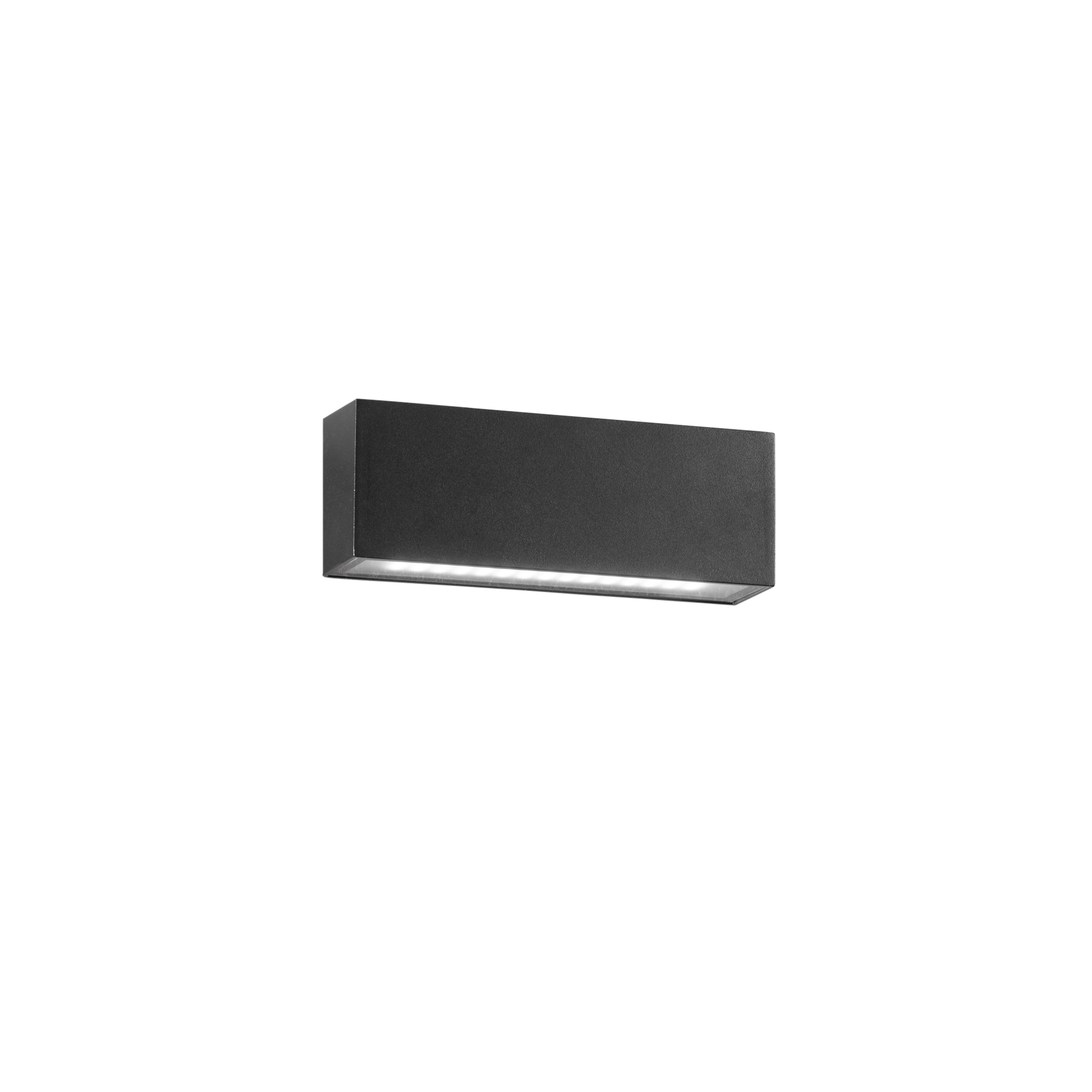 AGERA outdoor LED wall light in black aluminum 2x6W CCT 18 cm - Intec
