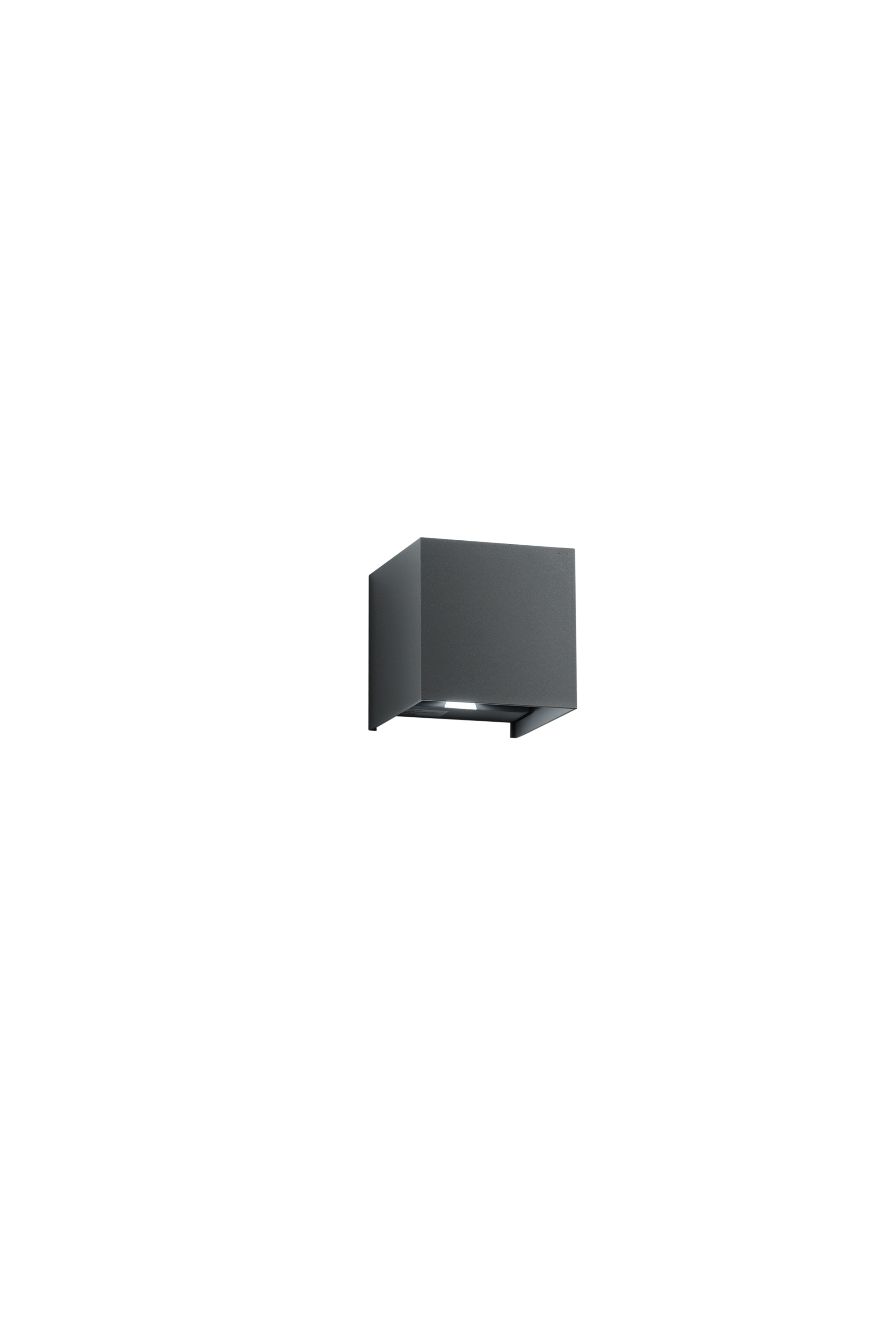 APPLIQUE BIEMISSIONE LED ALFA ANTRACITE 2X5W 1200LM CCT IP54 10X10X10CM - Intec