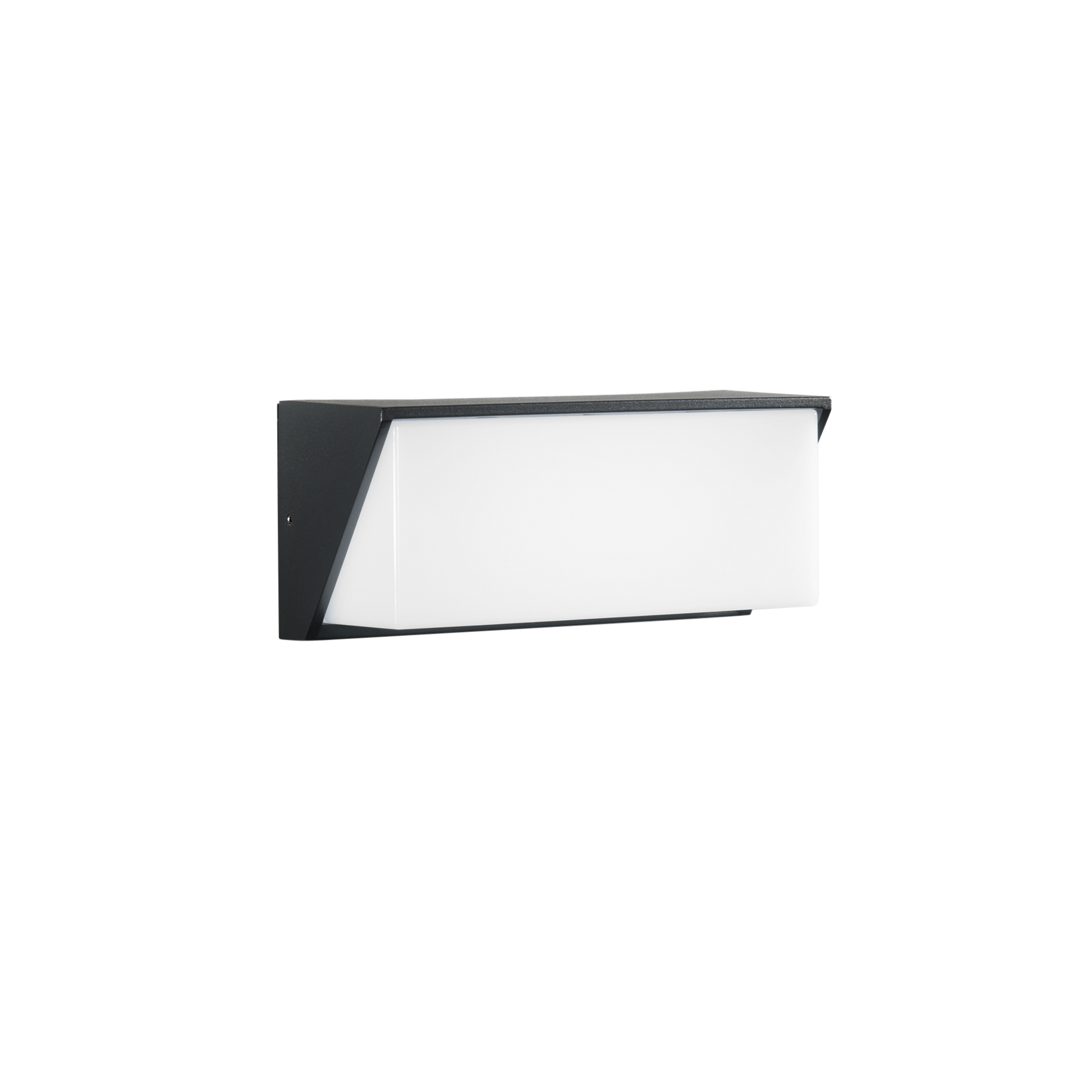 LUXON angular LED outdoor wall light in anthracite aluminum, CCT - Intec