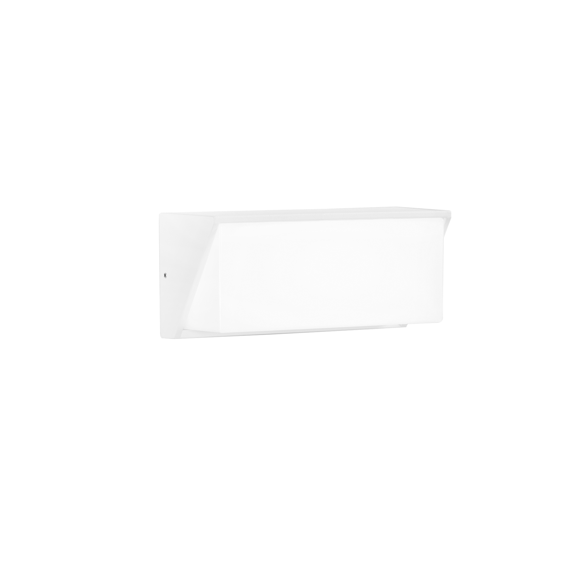 LUXON angular LED outdoor wall light in white aluminum, CCT - Intec