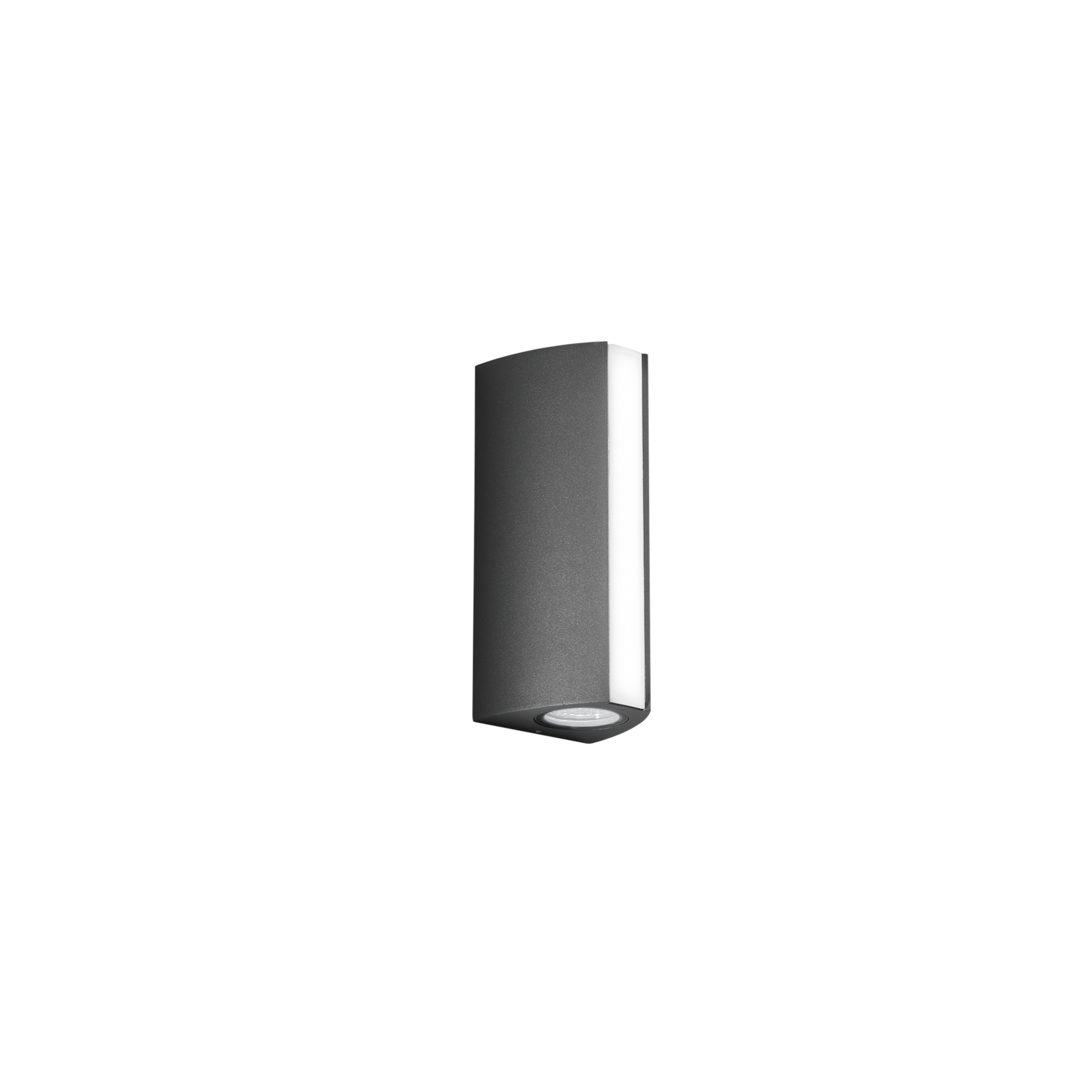 RAY outdoor LED wall light in anthracite aluminum with dual-emission and front light, CCT - Intec