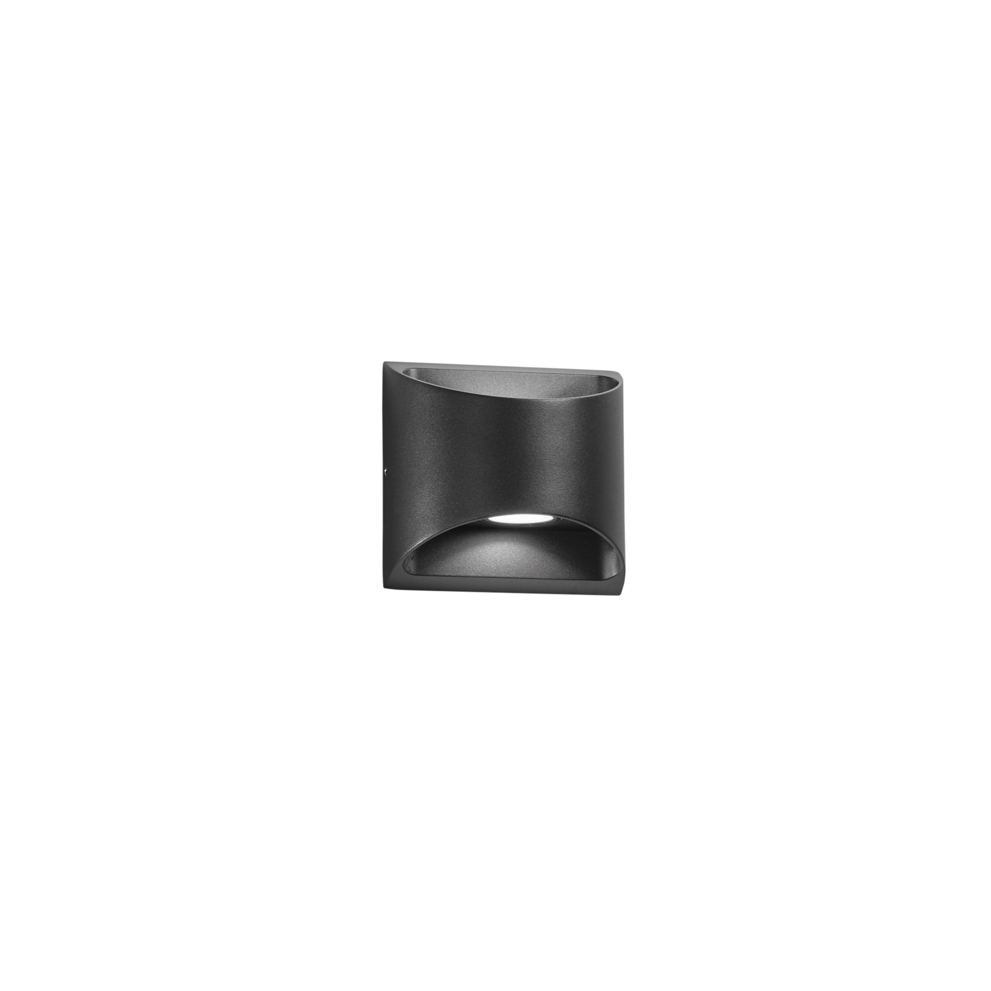 VEYRON outdoor LED wall light in aluminum with dual-emission light CCT - Black - Intec