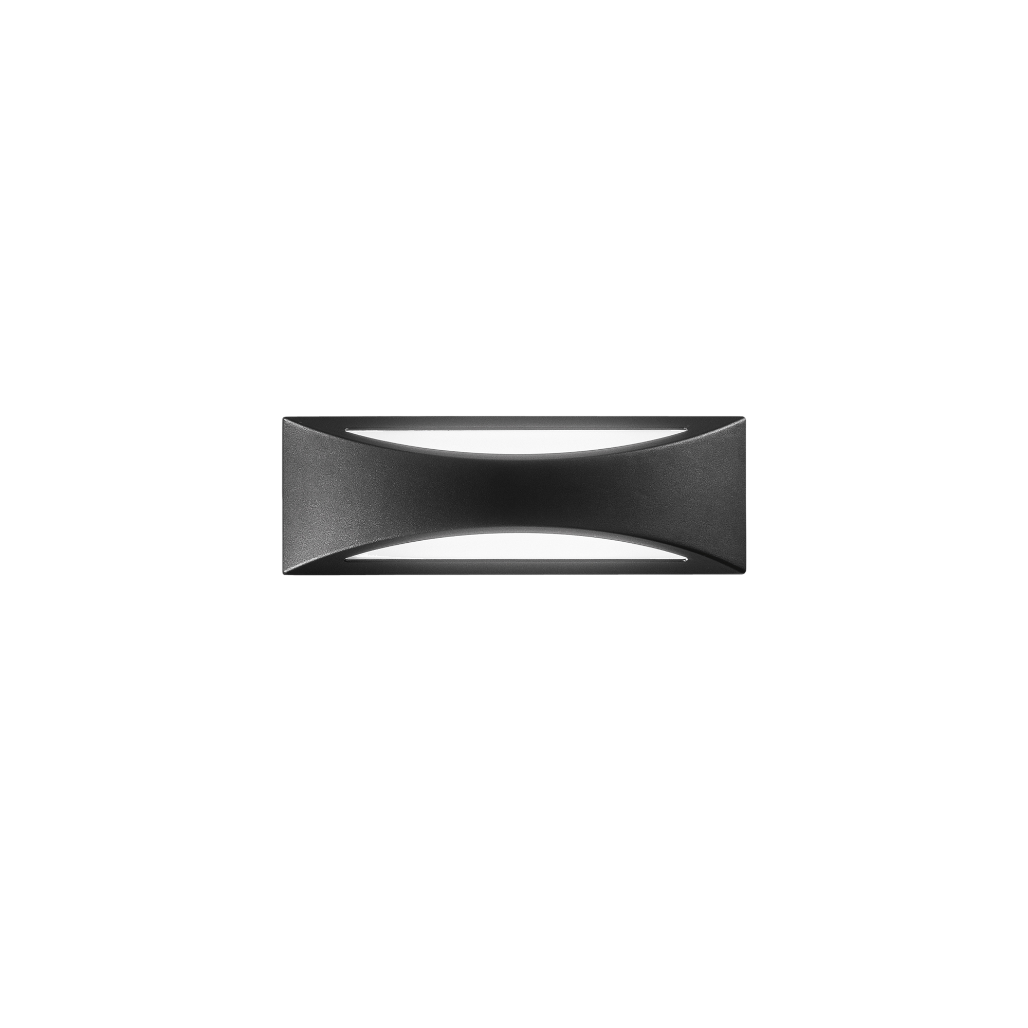 APPLIQUE LED WEISS IN ALLUMINIO NERO 16W 1800LM CCT IP65 36X12X11,3CM - Intec
