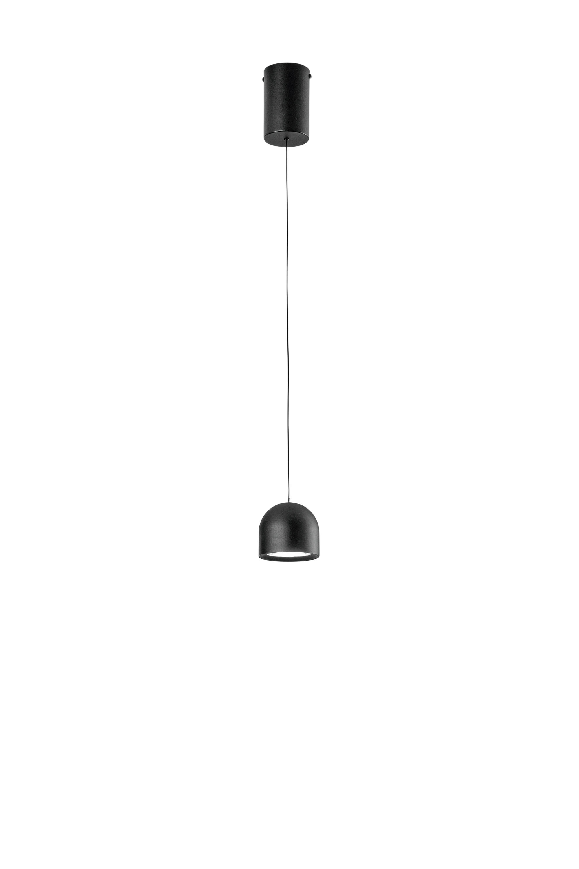 SOSPENSIONE LED YOYO NERA IN METALLO+ACRILICO 6W 3000K Φ10X150 CM - Luce Ambiente e Design