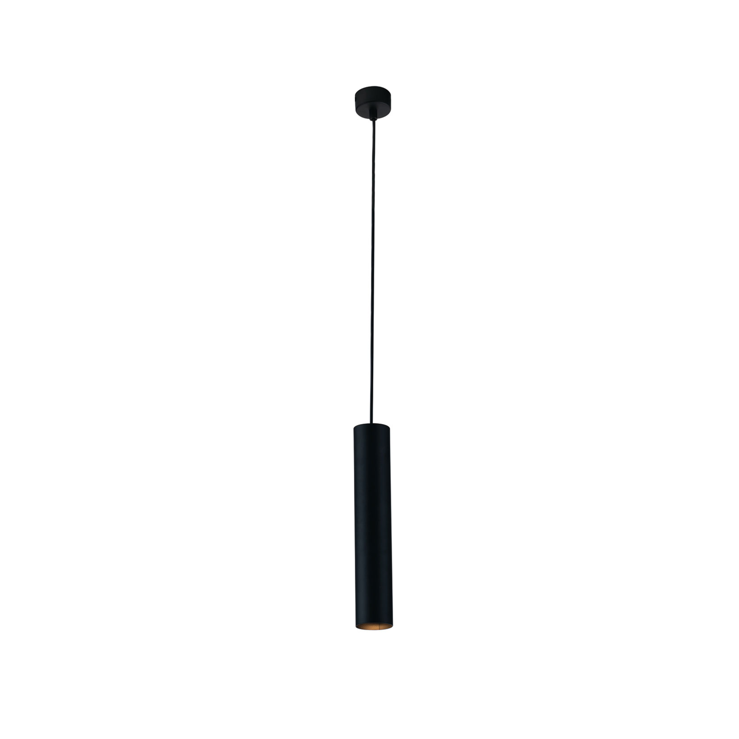 SOSPENSIONE FLUKE TONDA NERA 1XGU10 5,5X5,5X30CM - Luce Ambiente e Design