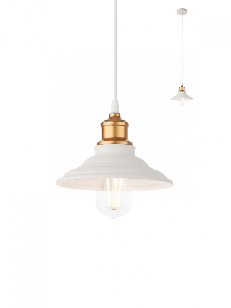 SPINNER Sosp Bianco/Oro Antico E27 IP20 - 230V, 50Hz - SMARTER