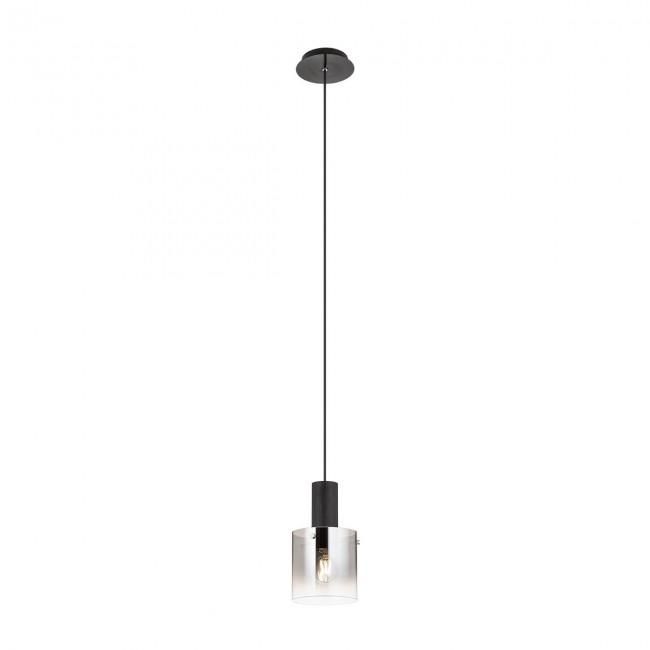 LOU Sosp. Nero spazzolato E27 IP20 - 230V, 50Hz - REDO