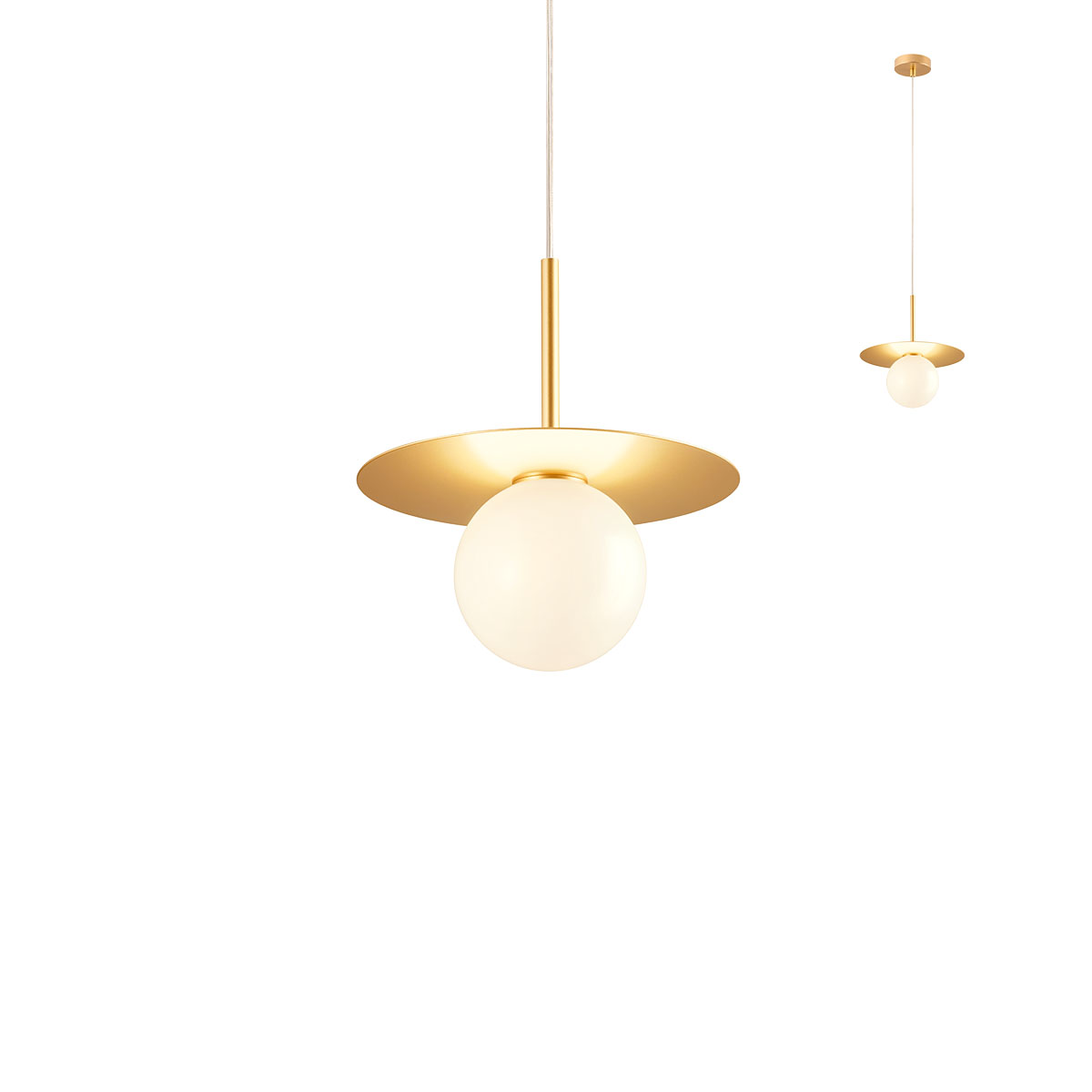 PLATO Sosp. Oro opaco G9 IP20 - 230V, 50Hz - REDO