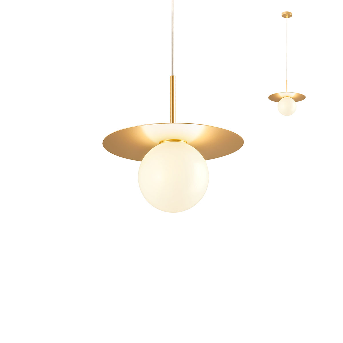 PLATO Sosp. Oro opaco E14 IP20 - 230V, 50Hz - REDO
