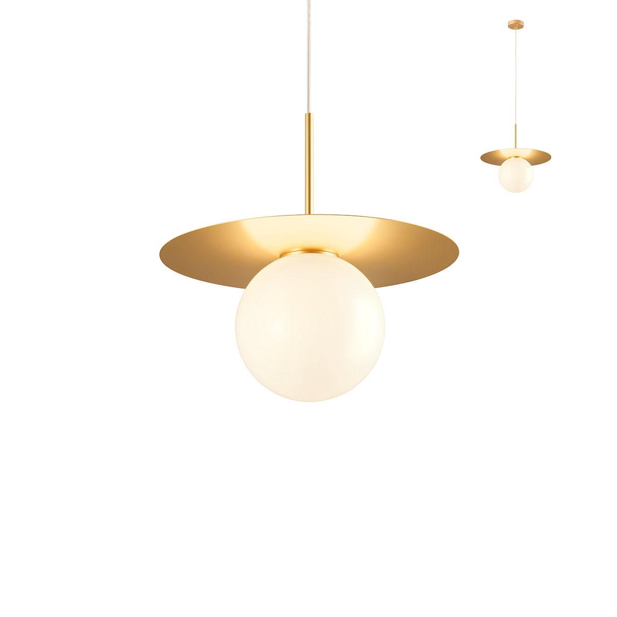 PLATO Sosp. Oro opaco E27 IP20 - 230V, 50Hz - REDO