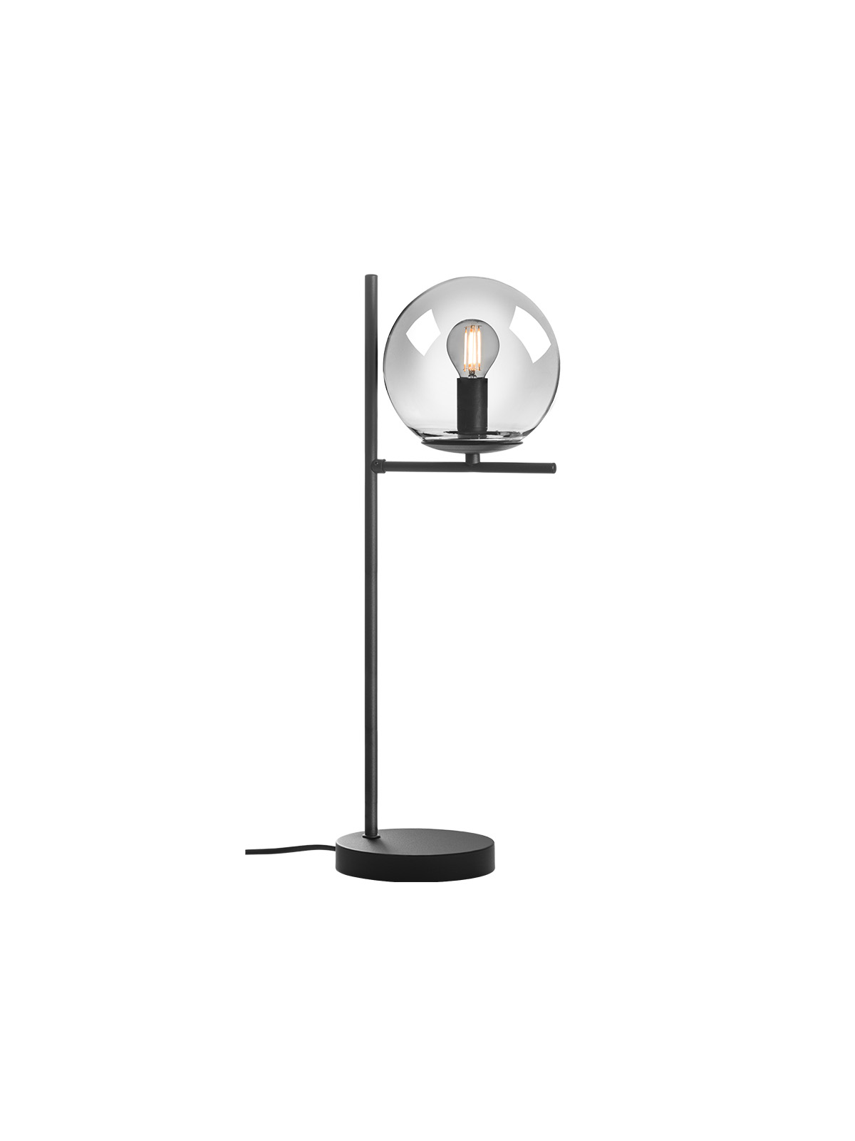 BOLDY Lampada tavolo Nero/Fumè E14 IP20 - 230V, 50Hz - SMARTER