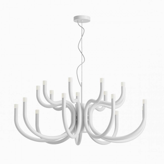 LUXOR Lampadario Bianco lucido 3000K 81W - 220-240V, 50/60Hz - REDO