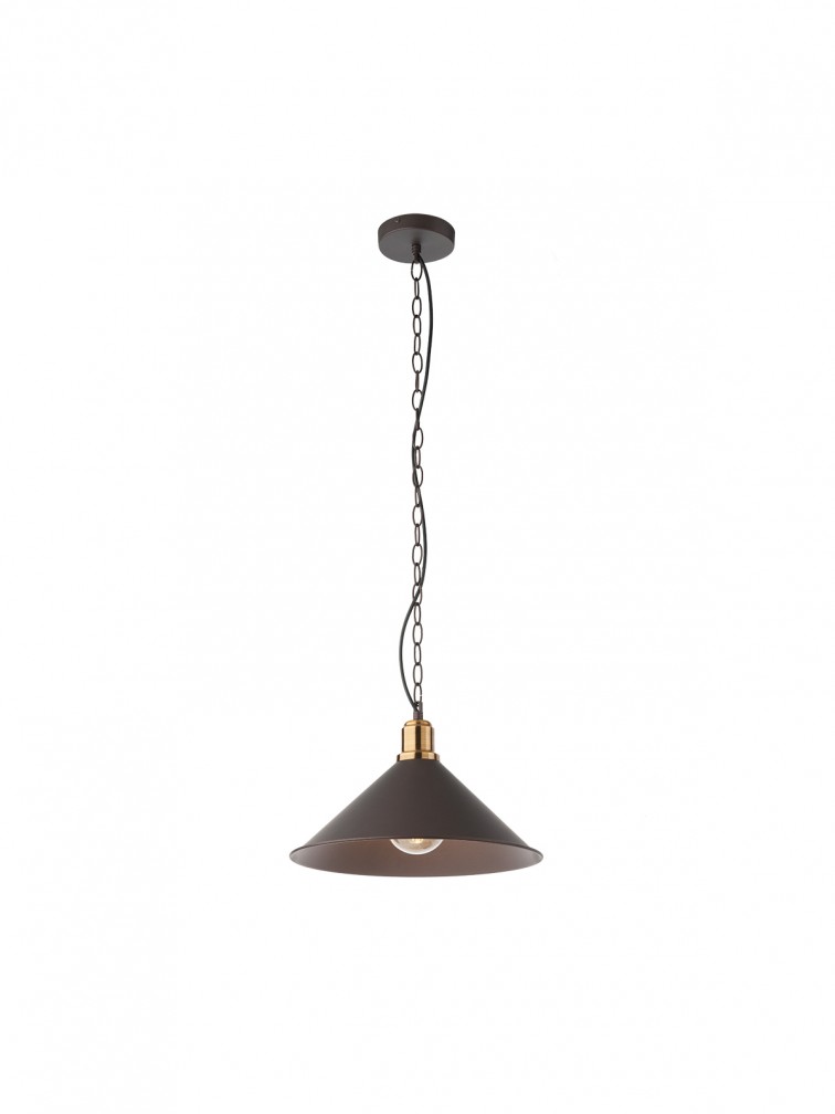 VERNER Sosp Marrone/Ottone E27 IP20 - 230V, 50Hz - SMARTER