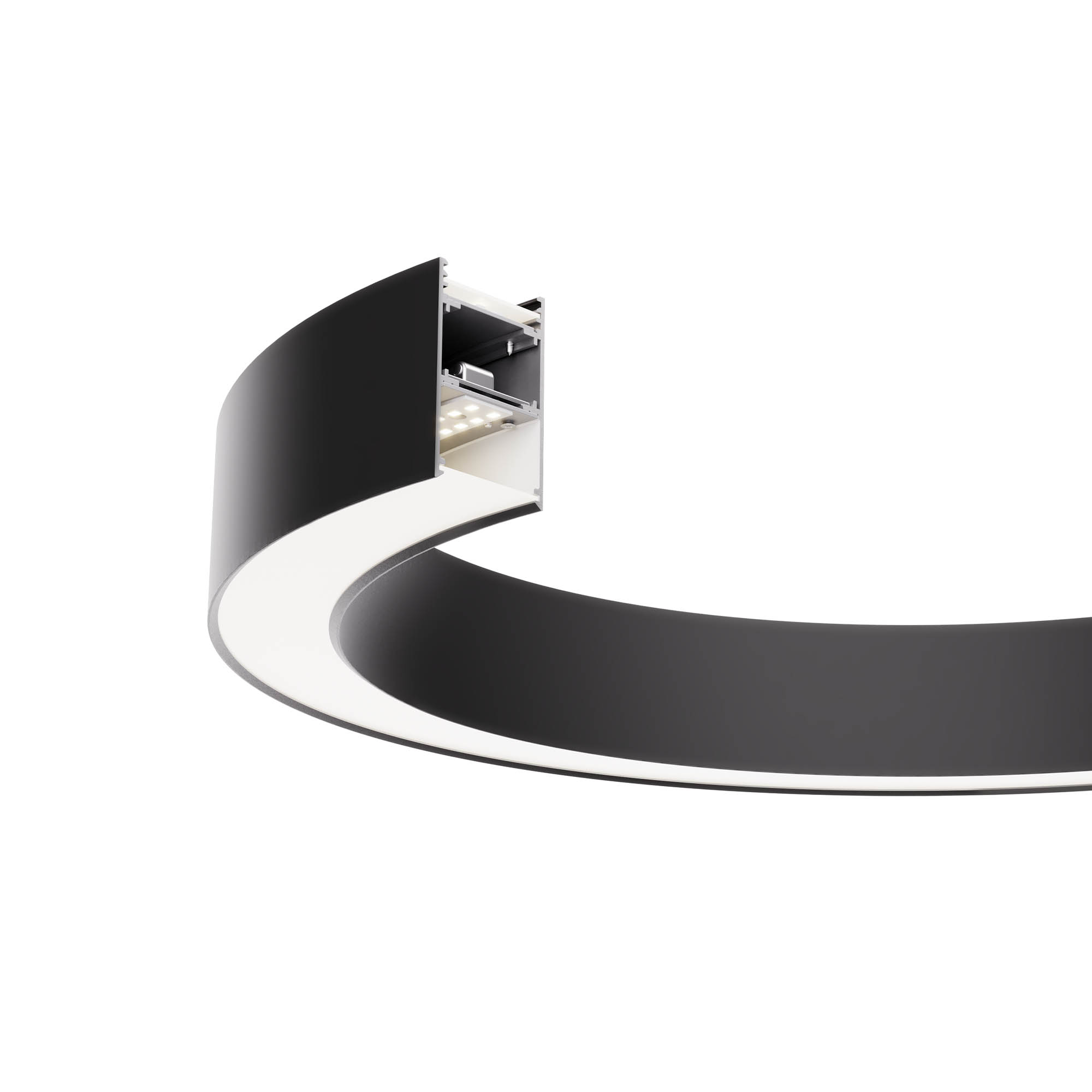 XFREE M Curva 750-45 NERO 3000K 24WDALI - 220-240V AC - ARELUX